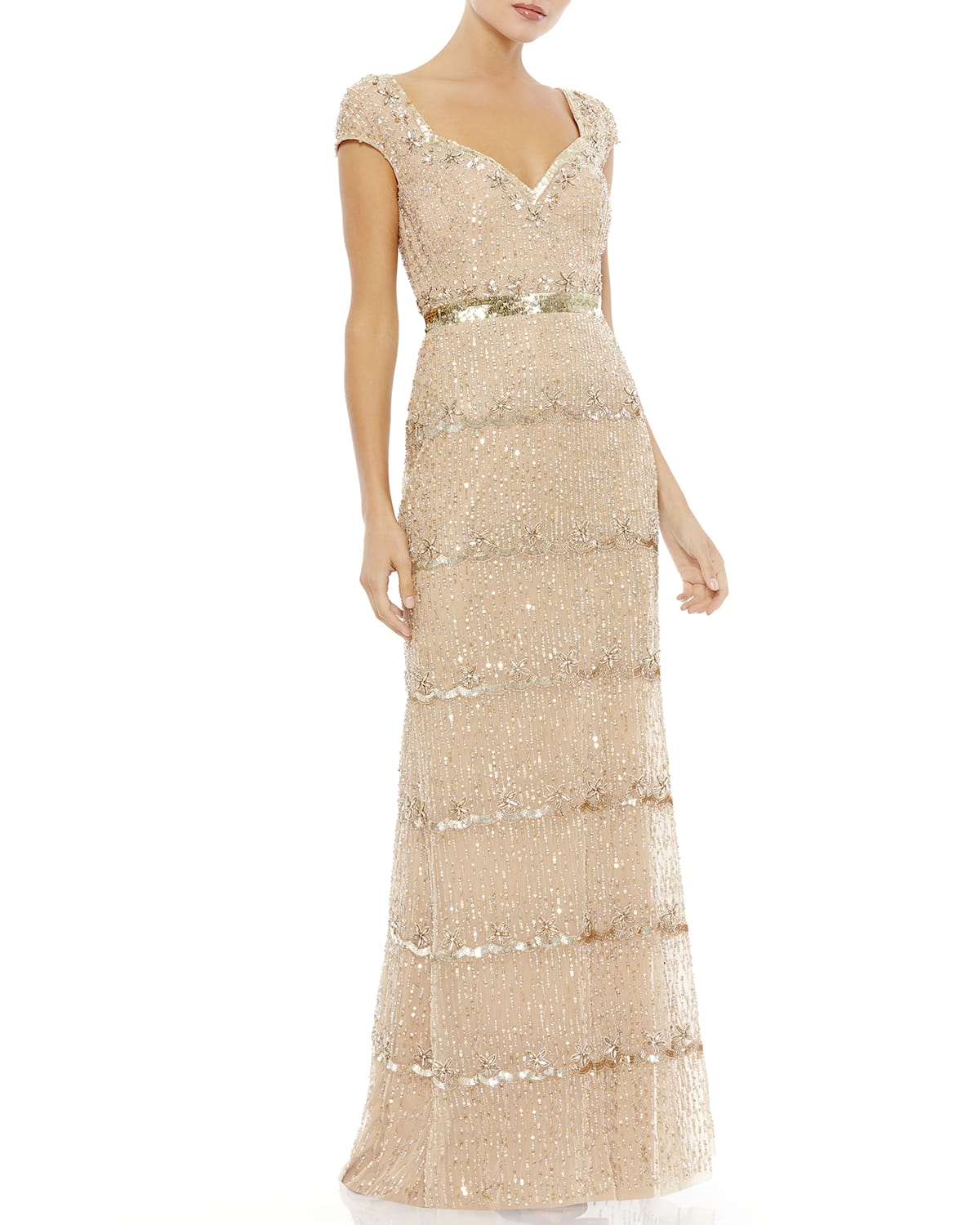 long sleeve beaded gown mac duggal
