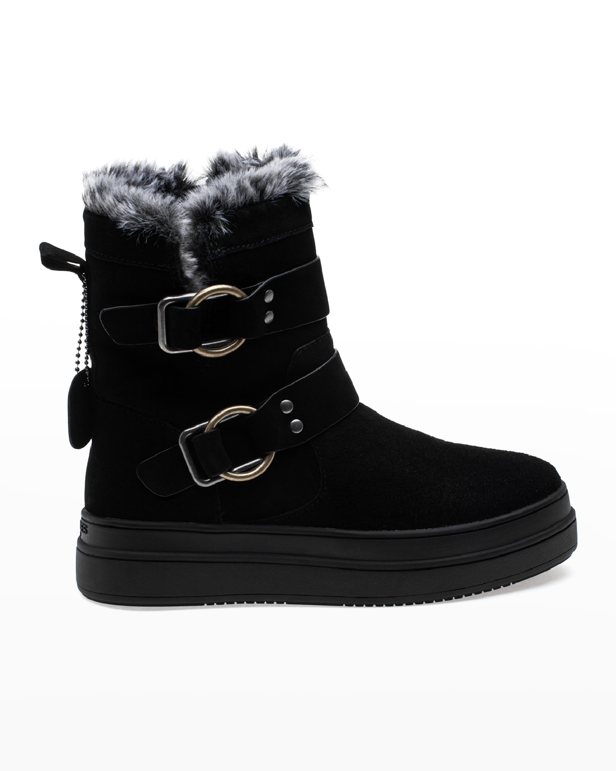 womens black suede waterproof boots