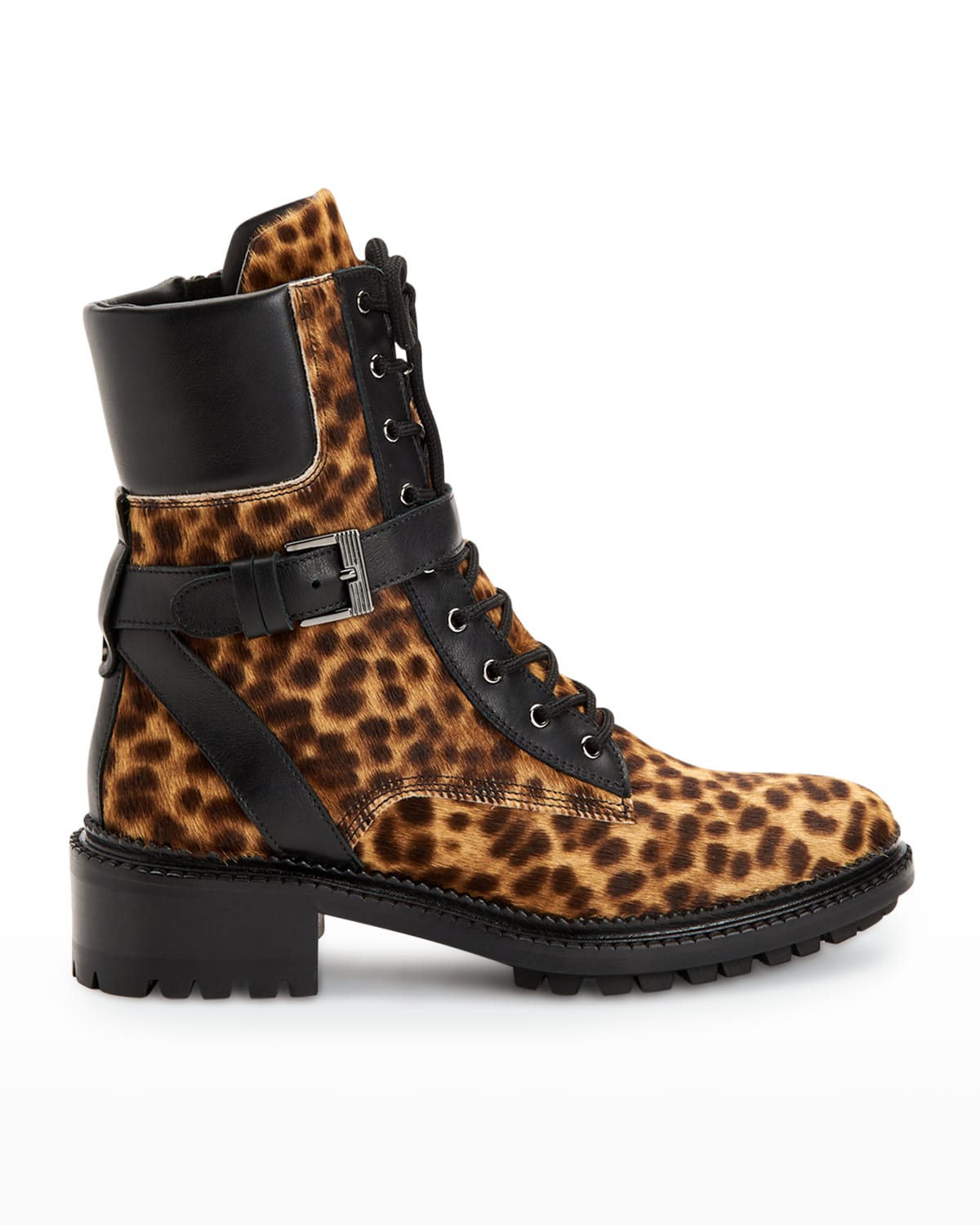 leather and leopard print boots