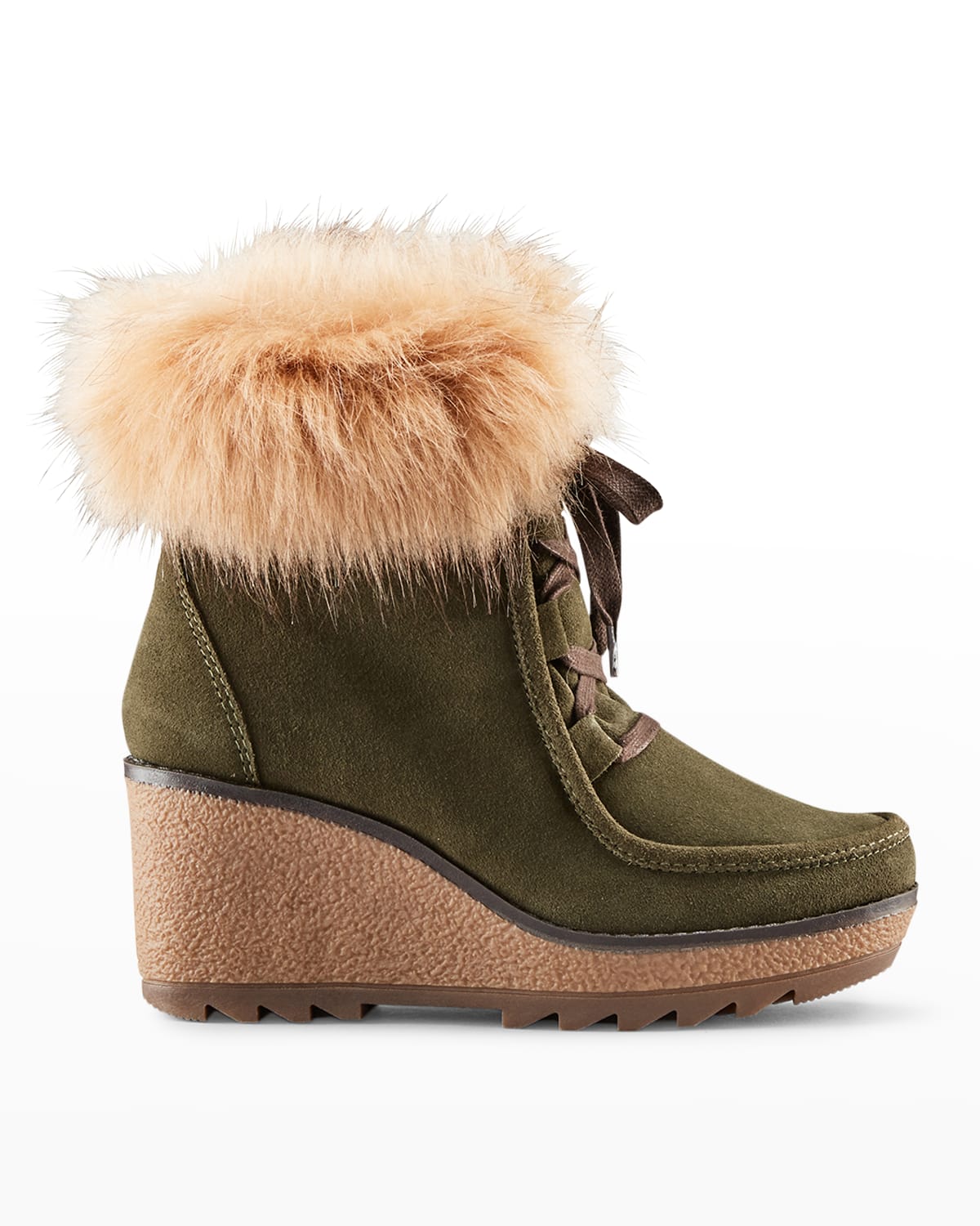 suede wedge heel boots