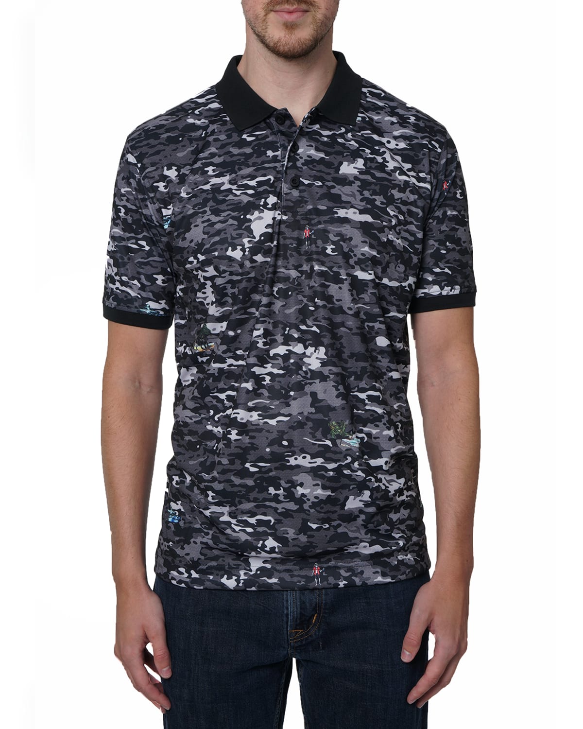 Robert Graham Men's Surfin Escapade Camo Polo Shirt