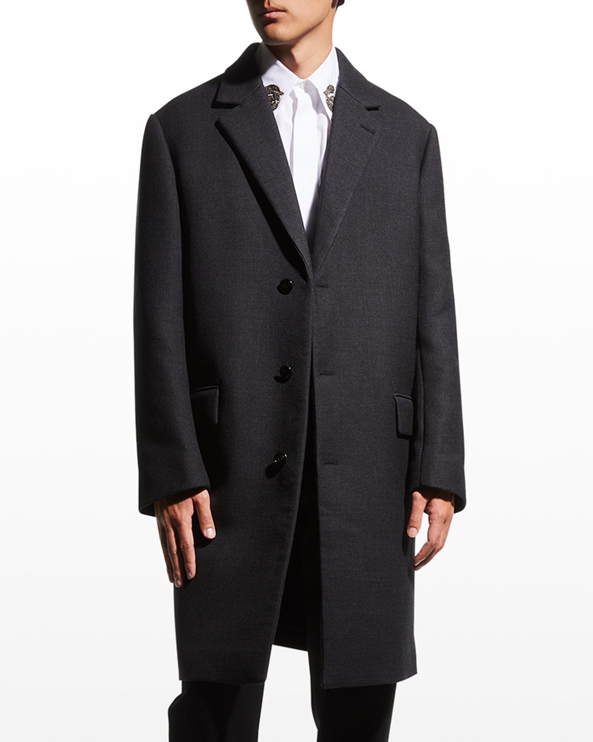 Black Topcoat Neiman Marcus