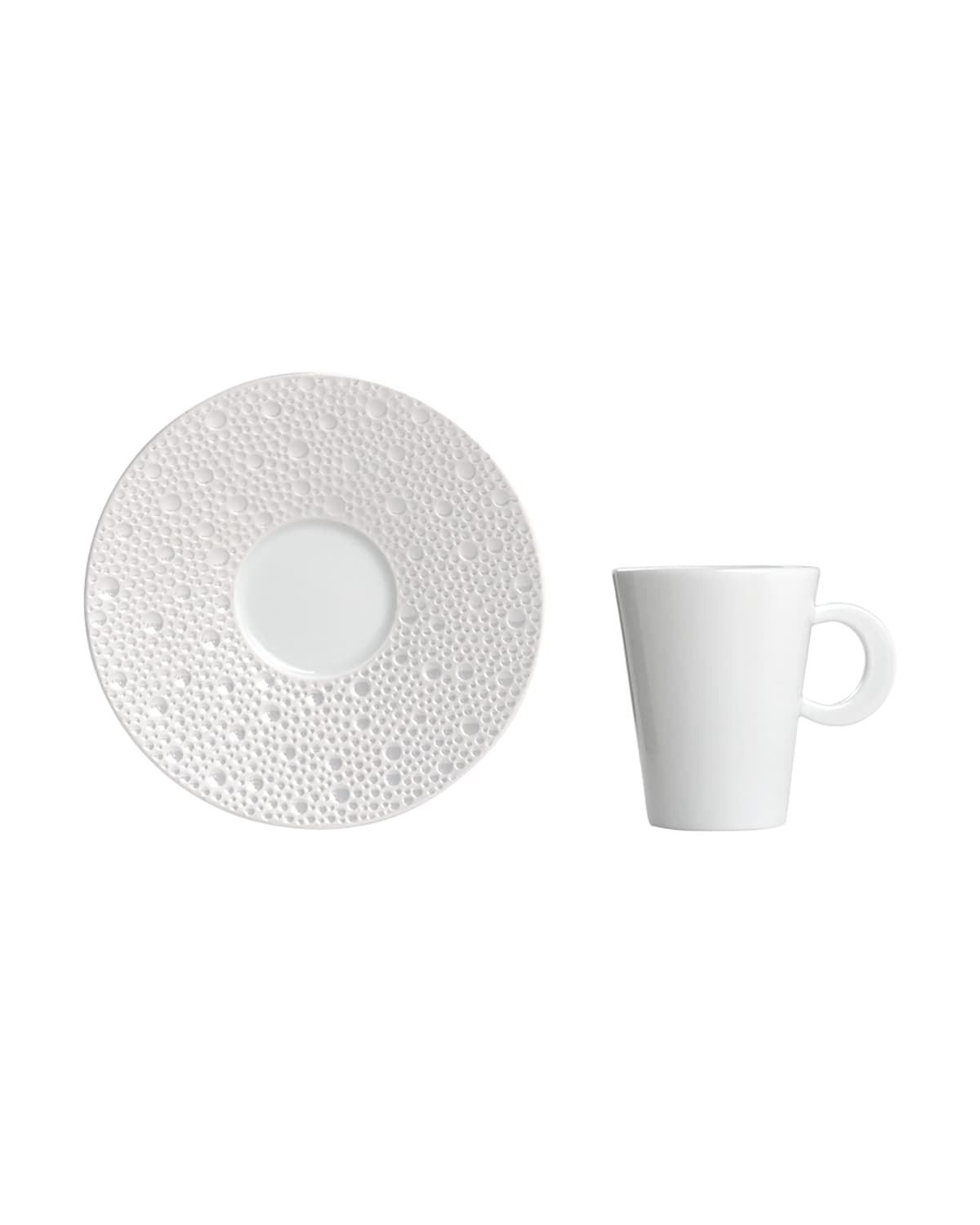 Bernardaud Ecume Perle After Dinner Saucer In White