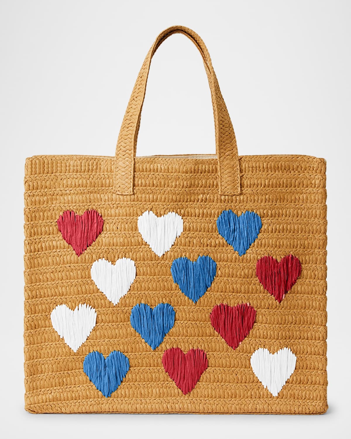 BTB Los Angeles Embroidered Heart Beach Tote Bag