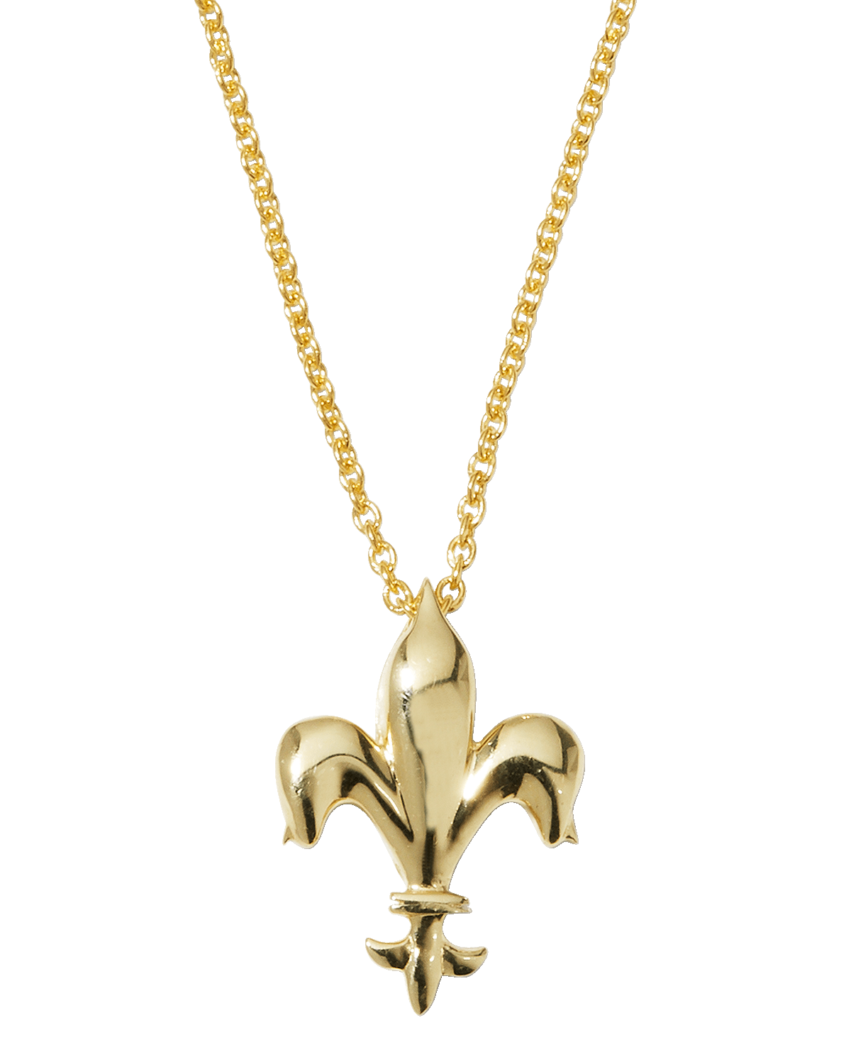 Roberto Coin Fleur de Lise Necklace in Yellow Gold