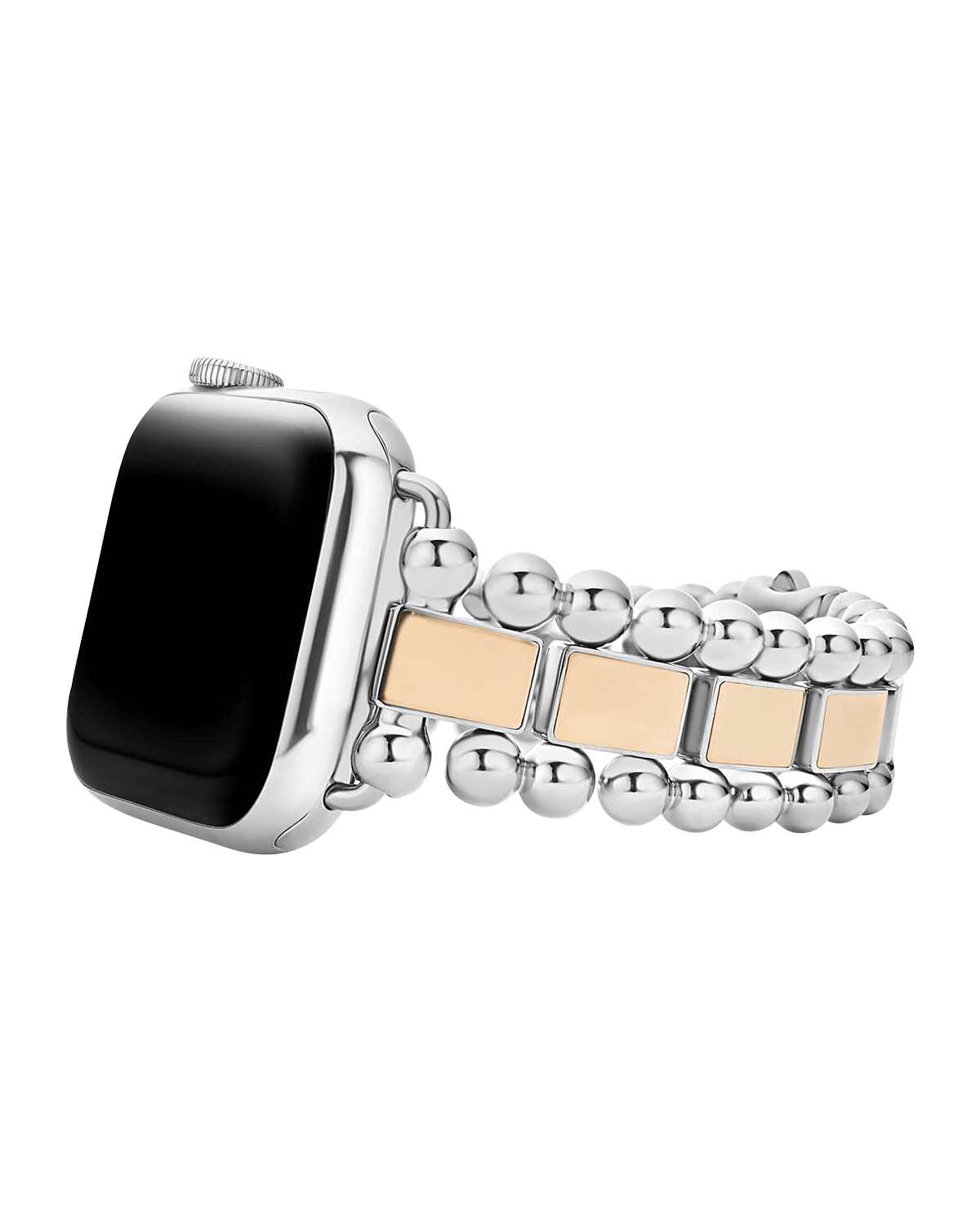 LAGOS Smart Caviar Two-Tone Stainless Steel and 18k Rose Gold Apple Watch Bracelet, 38-44mm