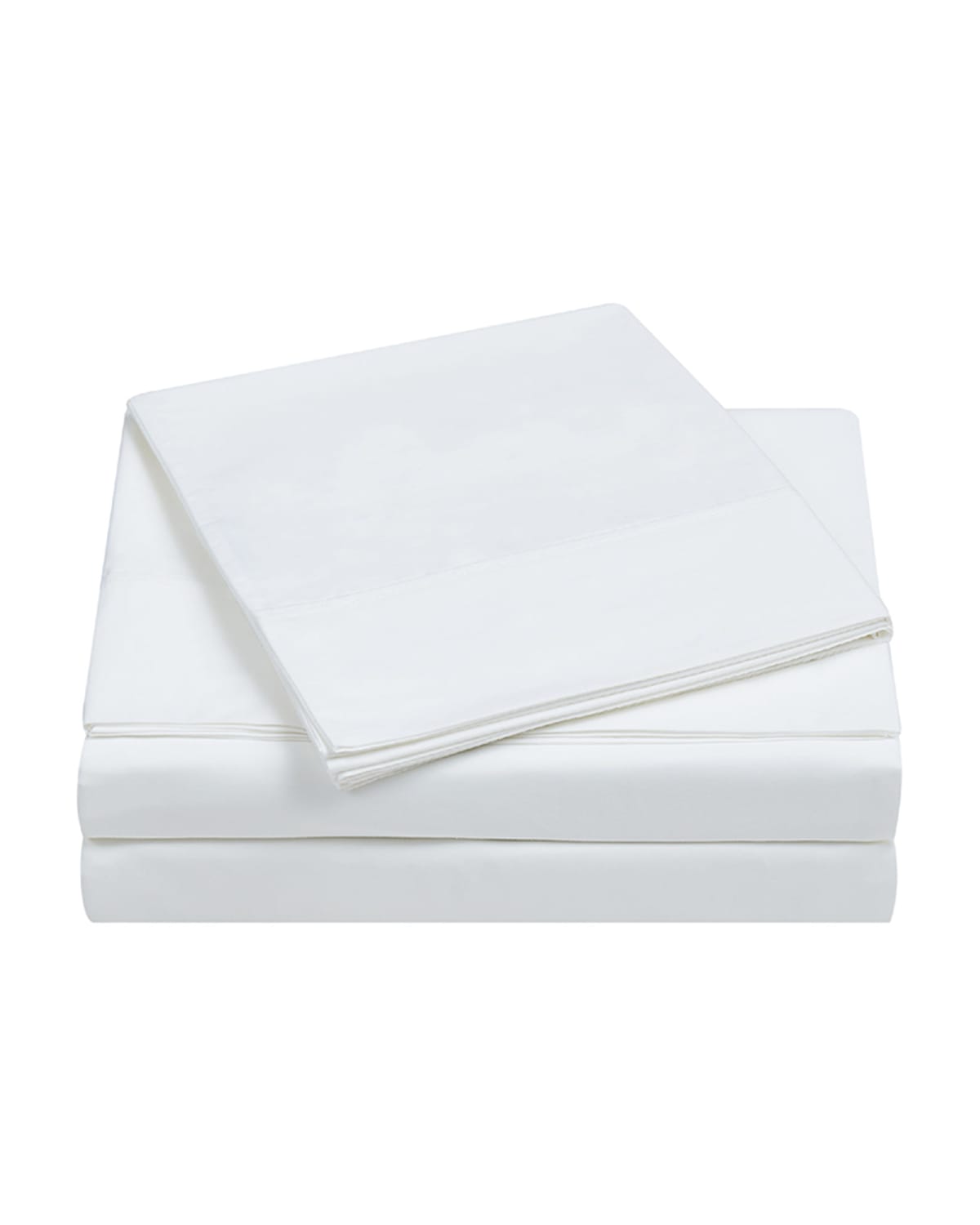 Charisma 4-Piece 400-Thread Count Percale King Sheet Set, White