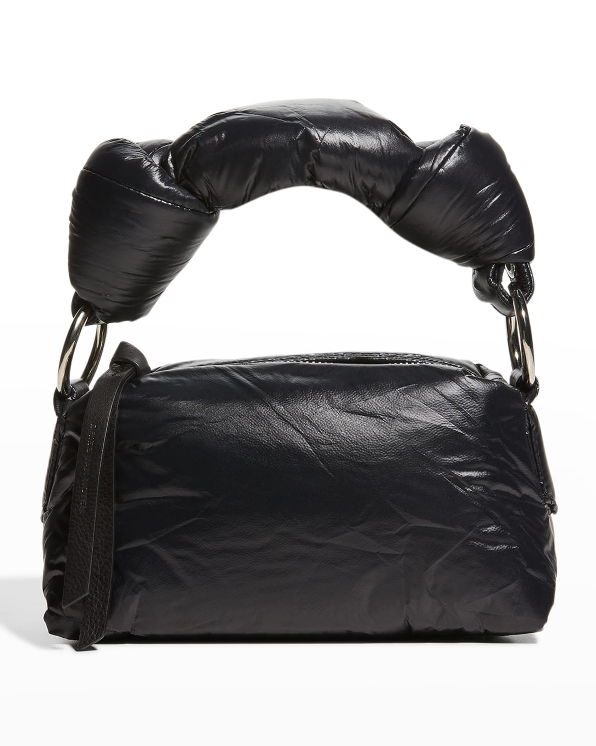 Dries Van Noten Knot Padded Zip Shoulder Bag In Black