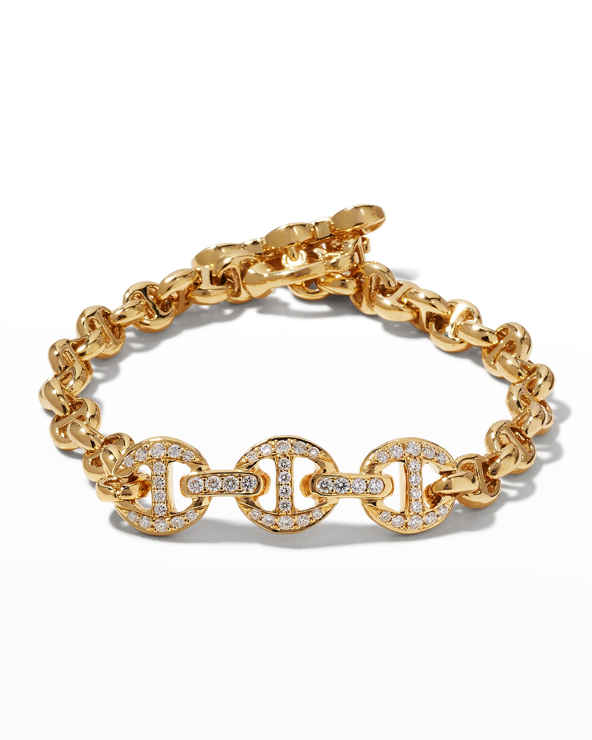 ID Bracelet in 18k Yellow Gold and Diamonds | Smart Closet