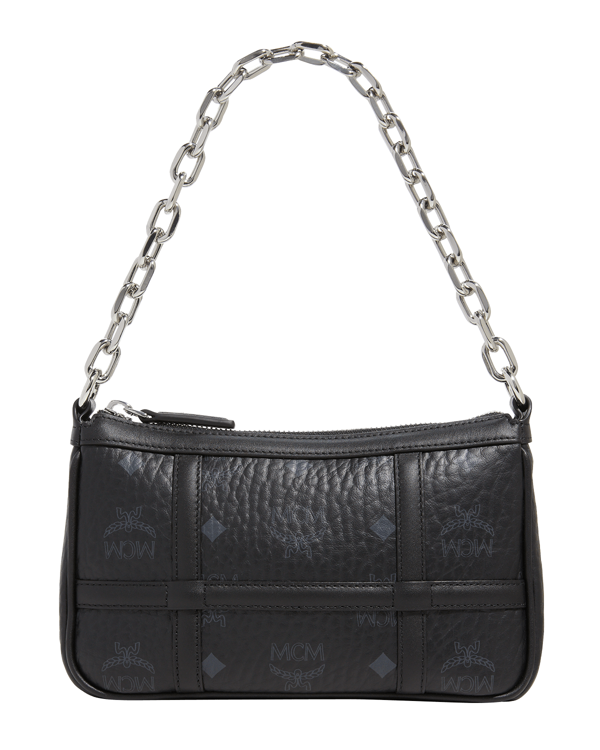 MCM Delmy Visetos Mini Logo Chain Shoulder Bag