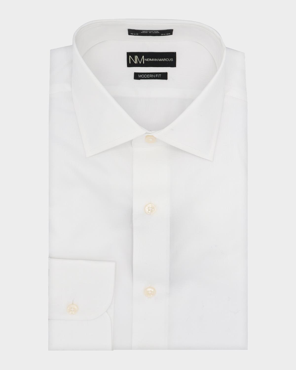 Neiman Marcus Men's Modern-Fit Corded Dress Shirt