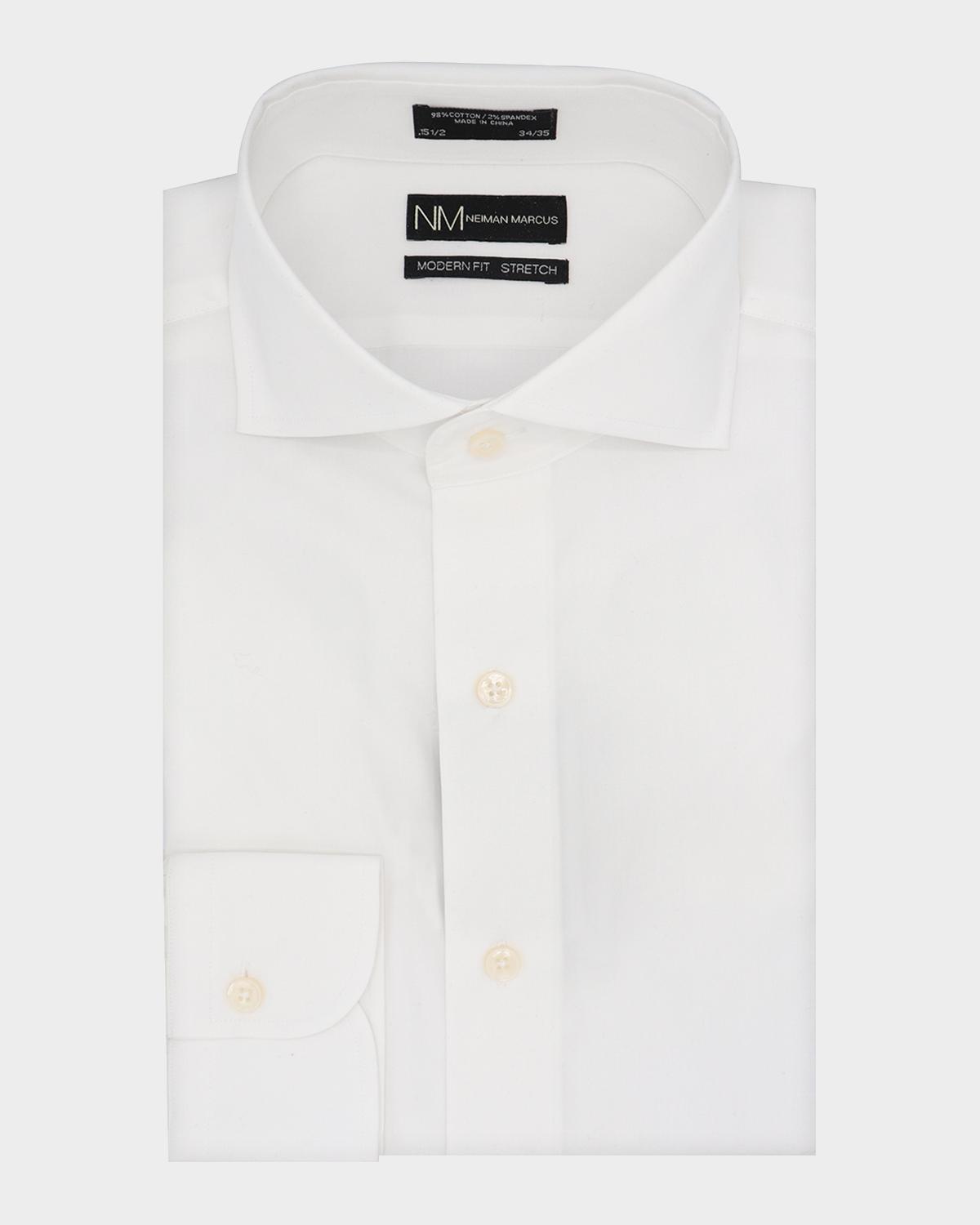 Neiman Marcus Men's Modern-Fit Poplin Dress Shirt