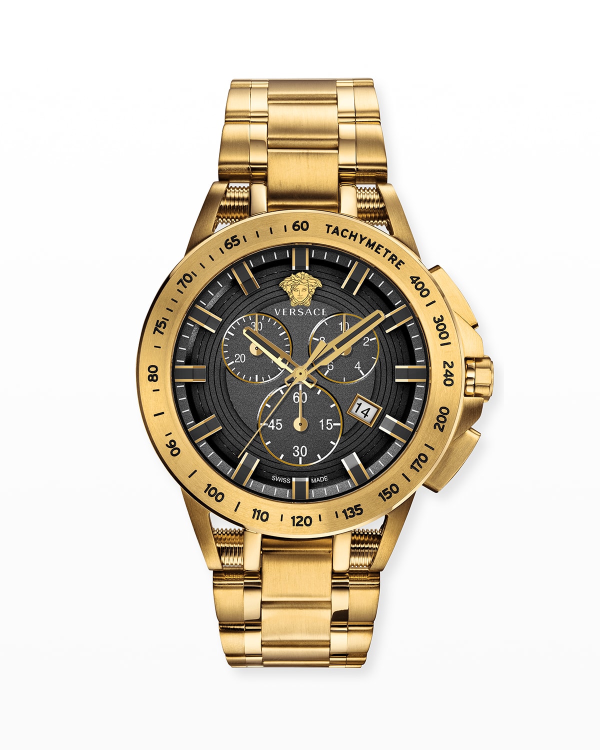 Versace Men's 45mm Studded Stainless Steel Bracelet Watch Neiman Marcus