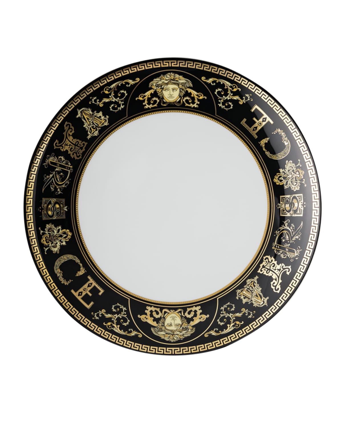 Versace Virtus Gala Black Salad Plate