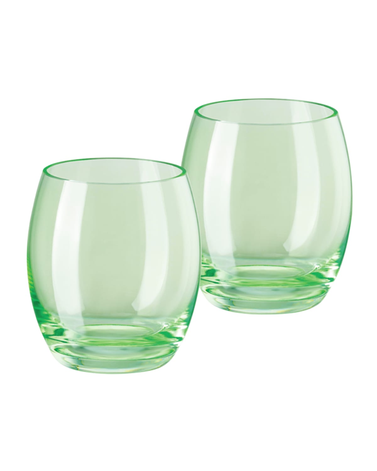 Versace Medusa Lumiere 2 Short Stem Whiskey Dof Glasses, Set Of Two In Green