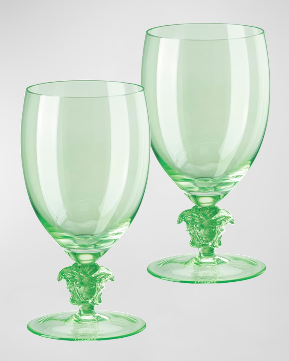 Versace Medusa Lumiere 2 Short Stem Water Goblets, Set of Two
