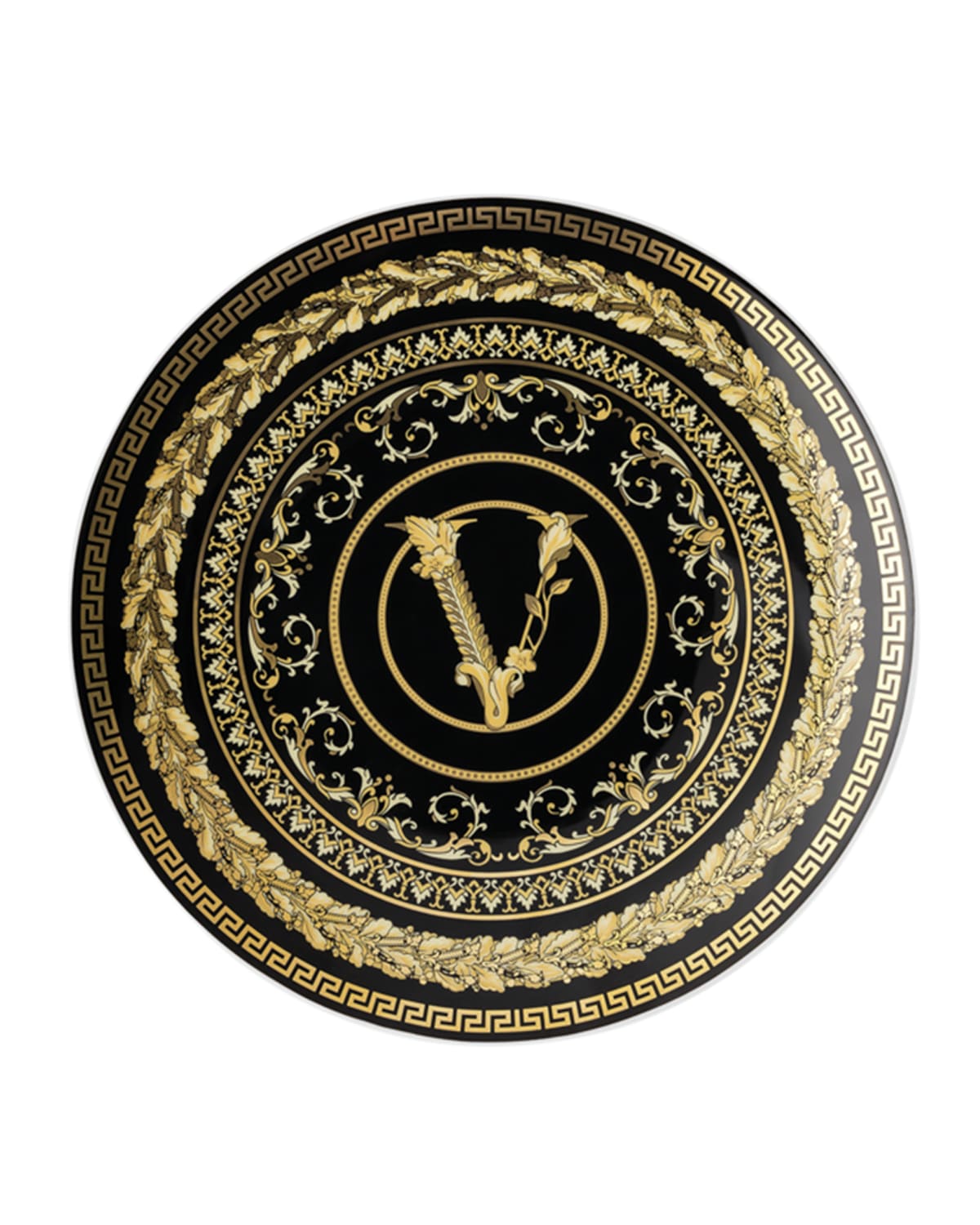 Versace Virtus Gala Black Bread & Butter Plate