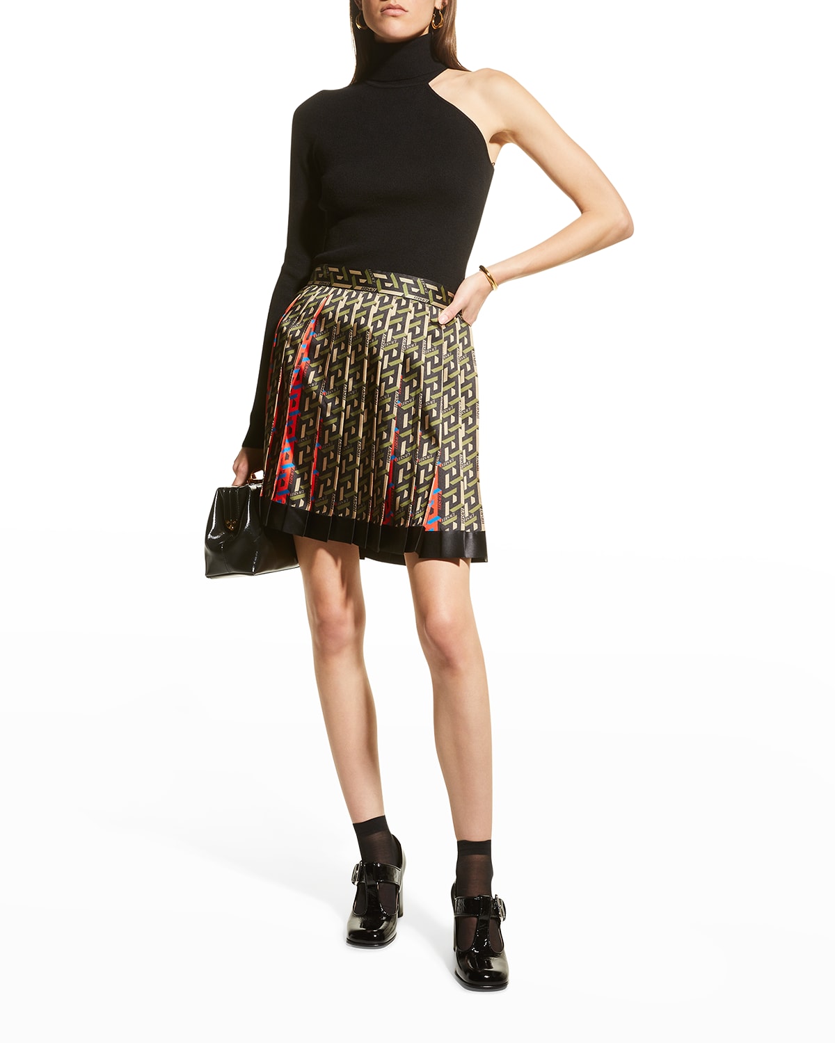 NWOT VERSACE MONOGRAM la greca MINI SKIRT 42 $1,595