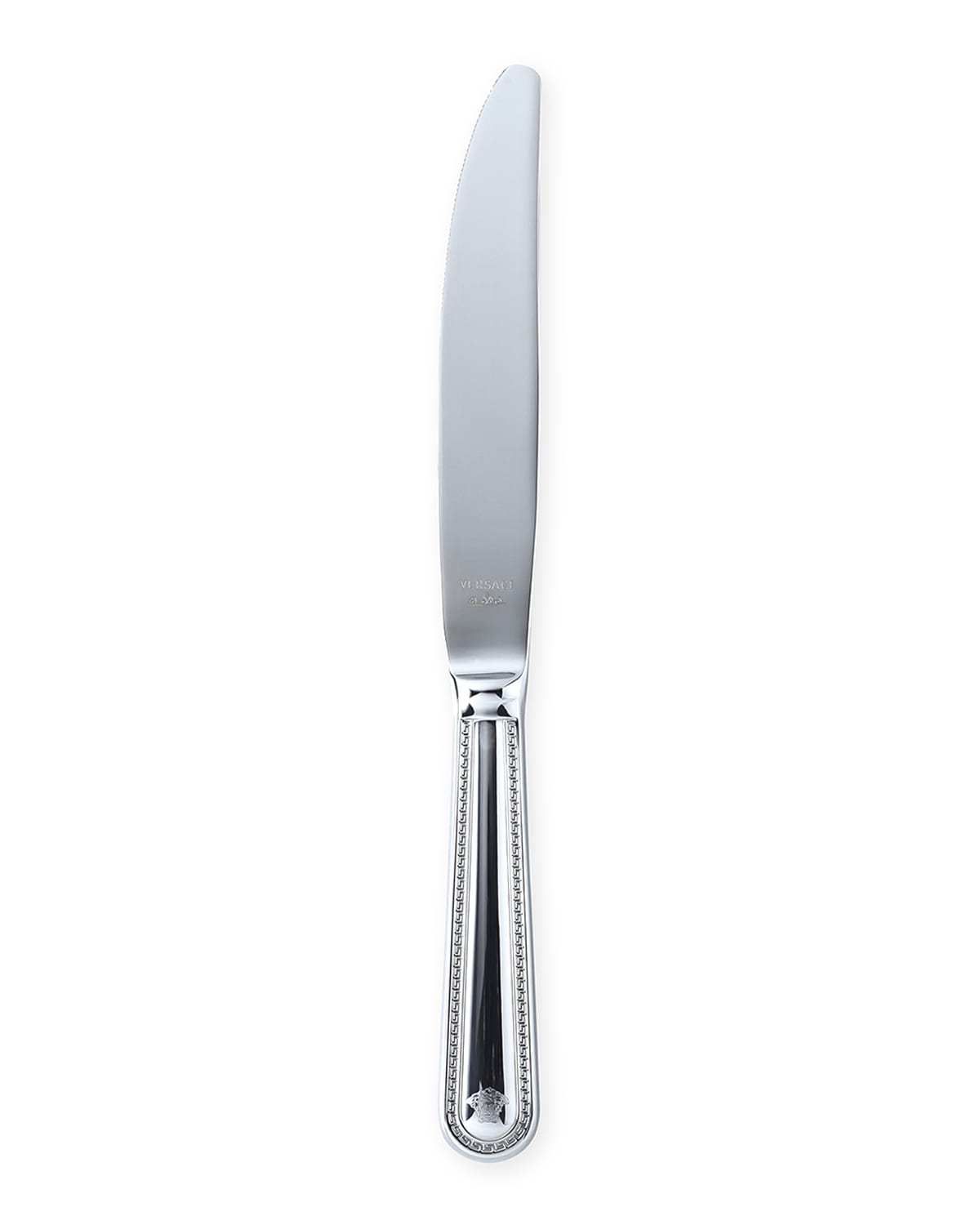 Versace Greca Stainless Steel Dessert Knife In Metallic