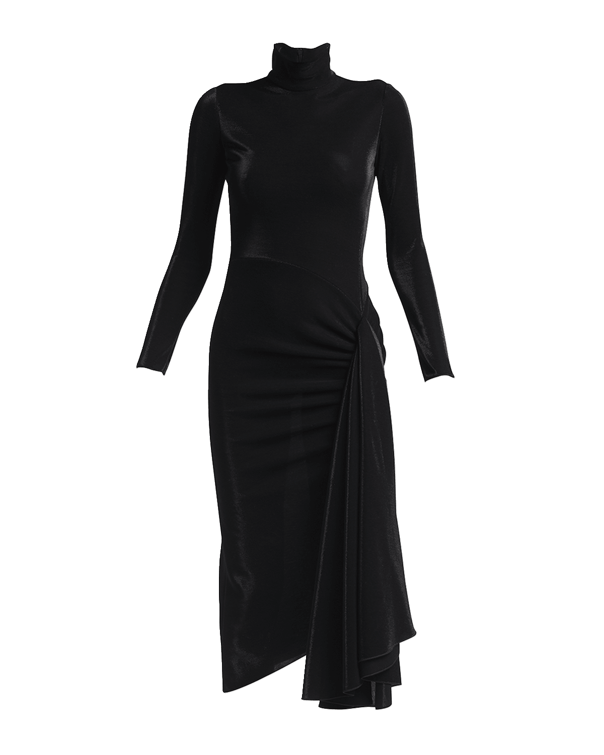 Giorgio Armani Draped Iridescent Jersey Midi Dress