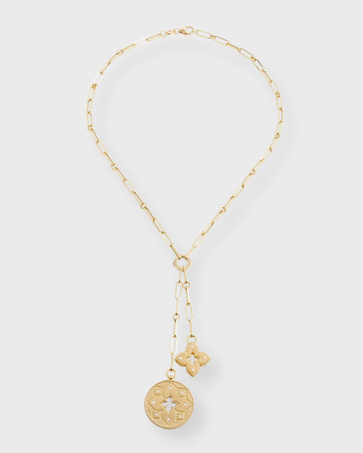 Roberto Coin 18k Yellow Gold Venetian Princess Double Medallion 