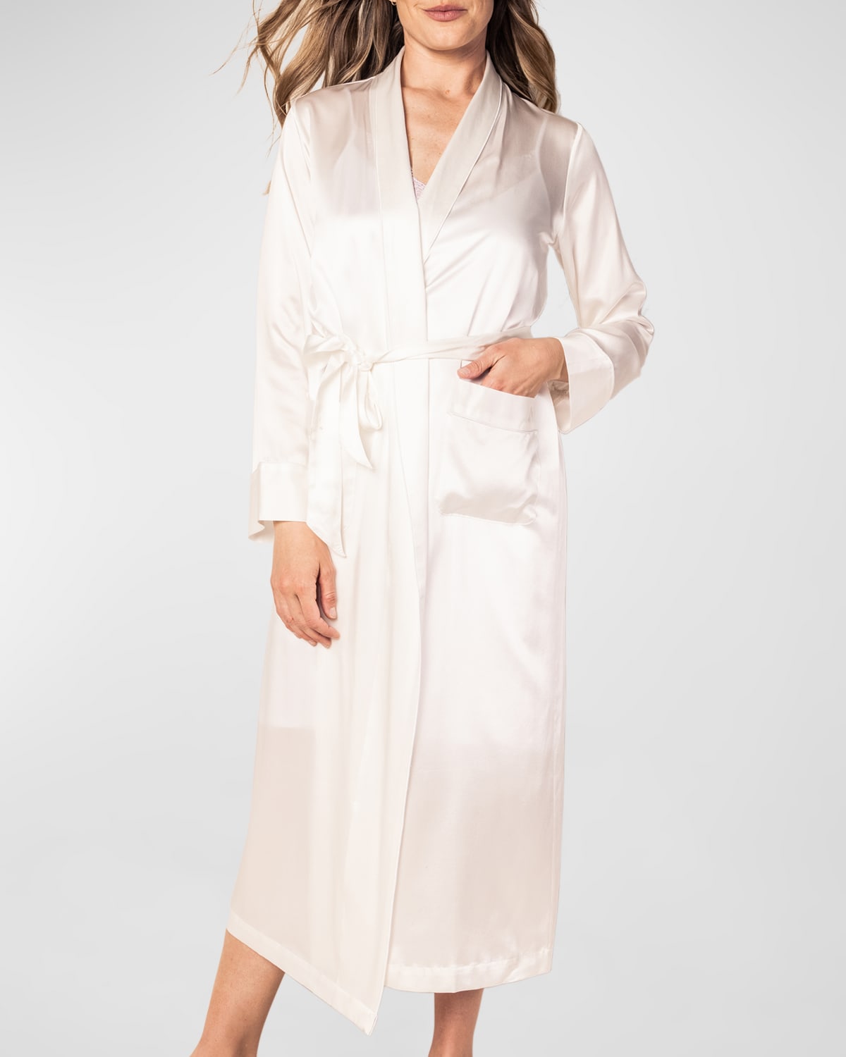 White Silk Robe Neiman Marcus