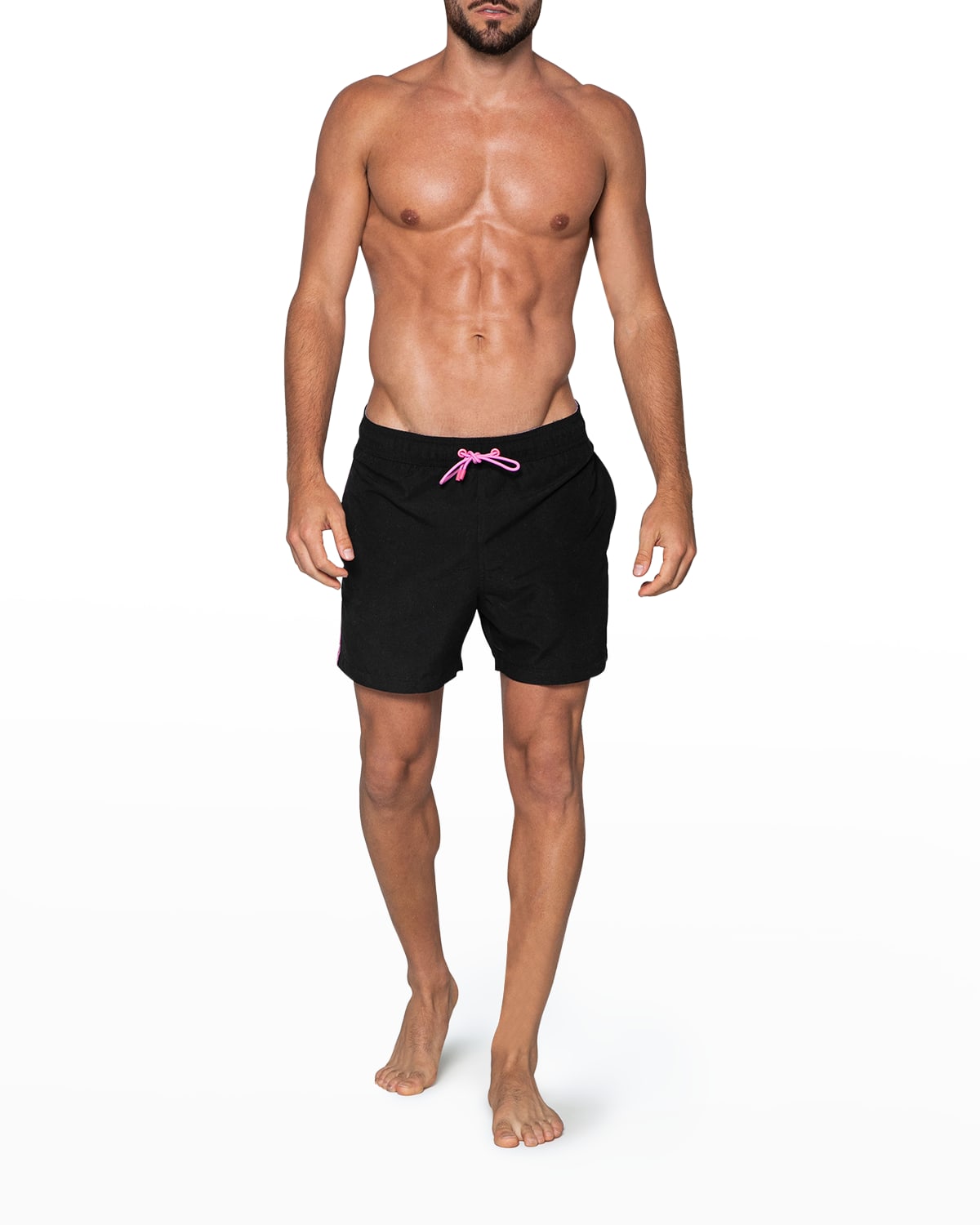 Moncler Mens Swim Trunks With Logo Neiman Marcus