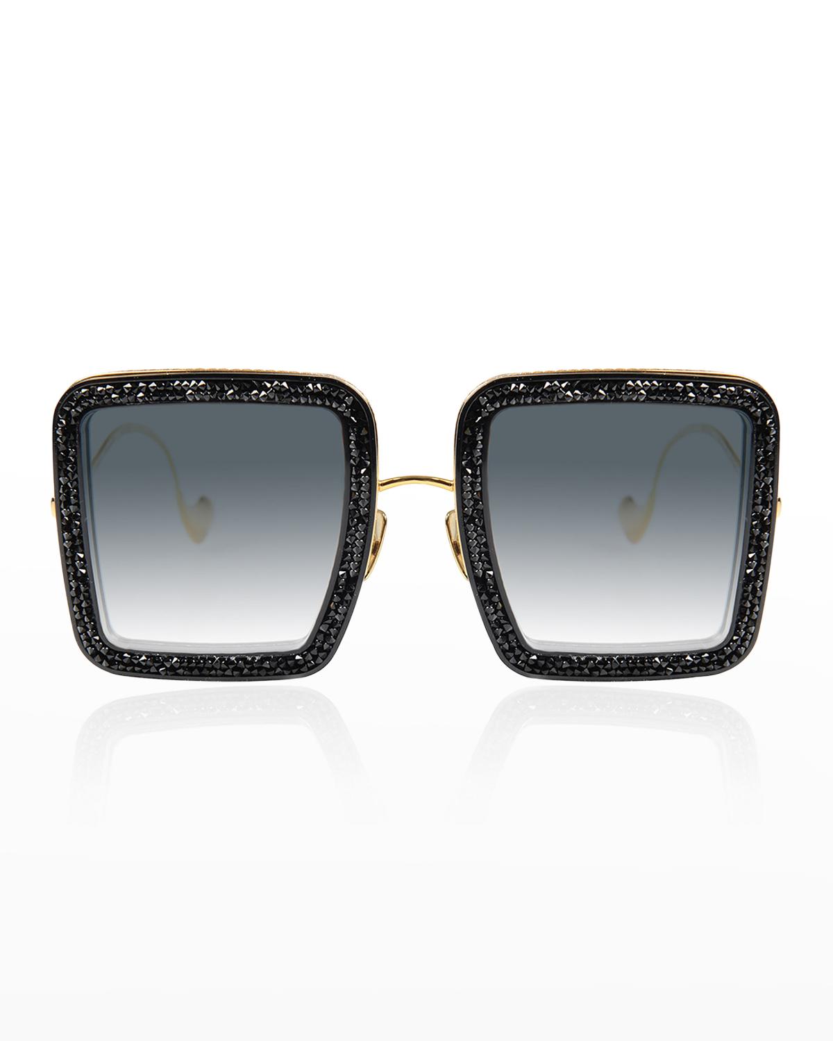 Anna-Karin Karlsson Beaming Sky Swarovski Square Acetate Sunglasses