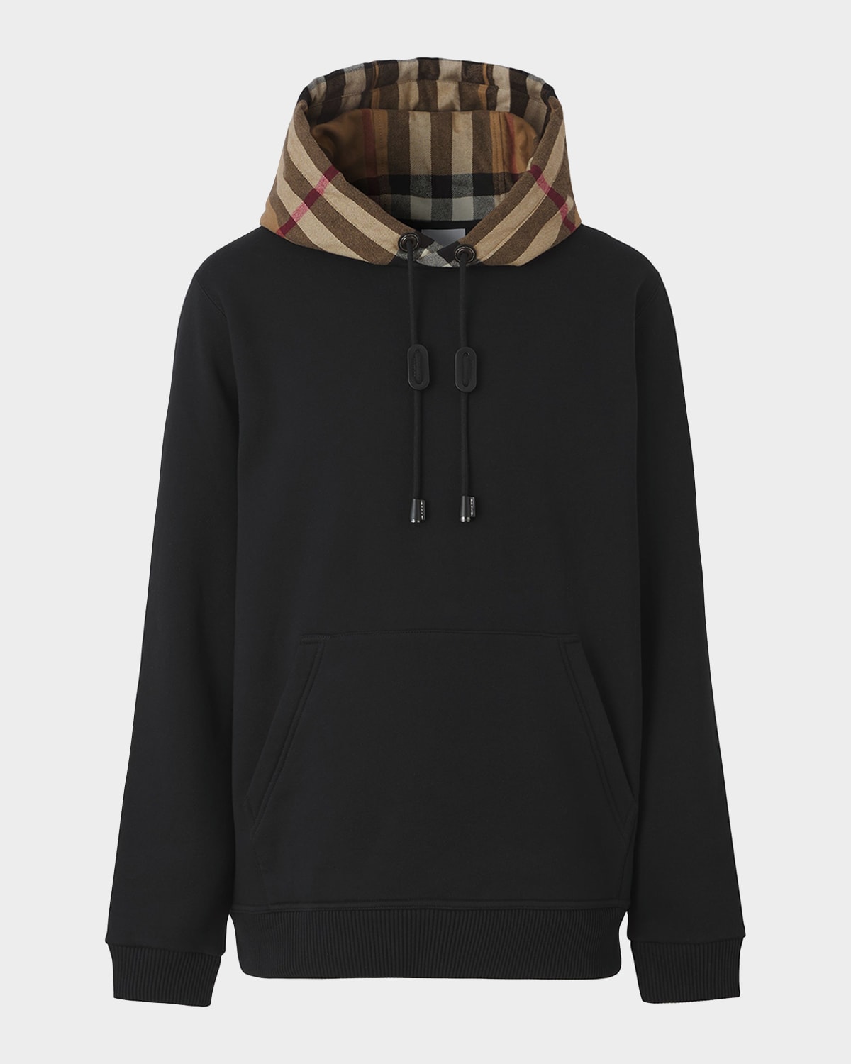 Burberry Men's Check-Hood Pullover Sweatshirt