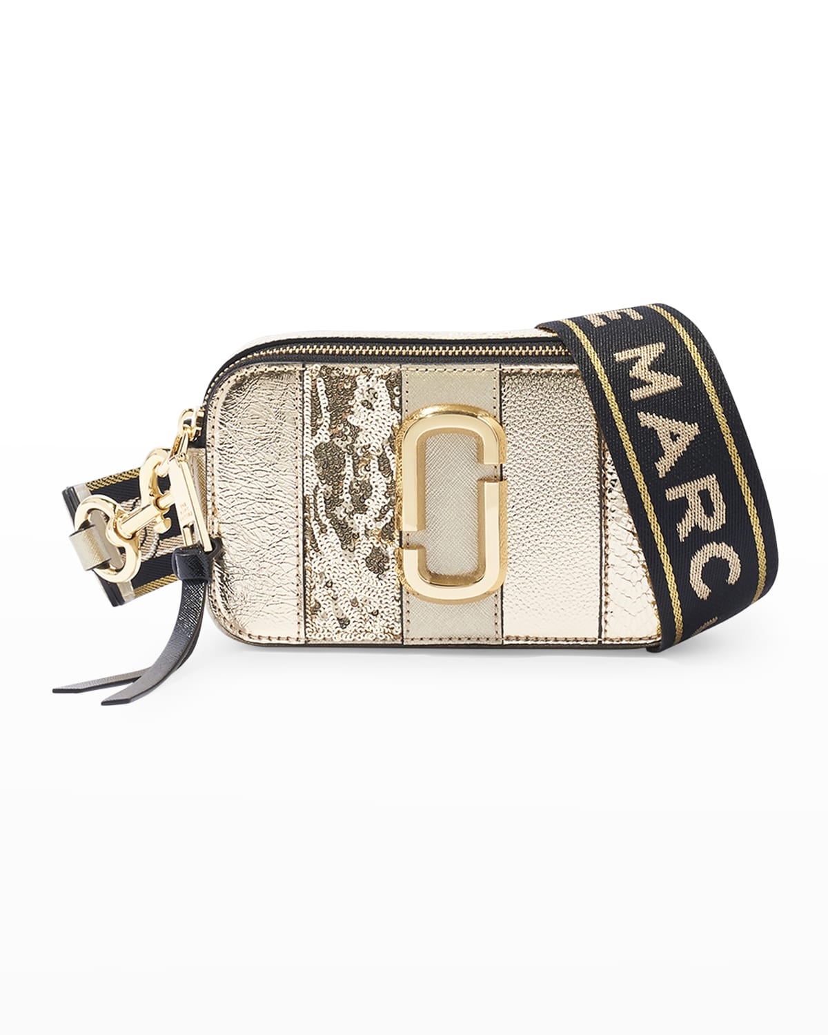 Marc Jacobs Beige Patent Leather Snapshot Camera Crossbody Bag