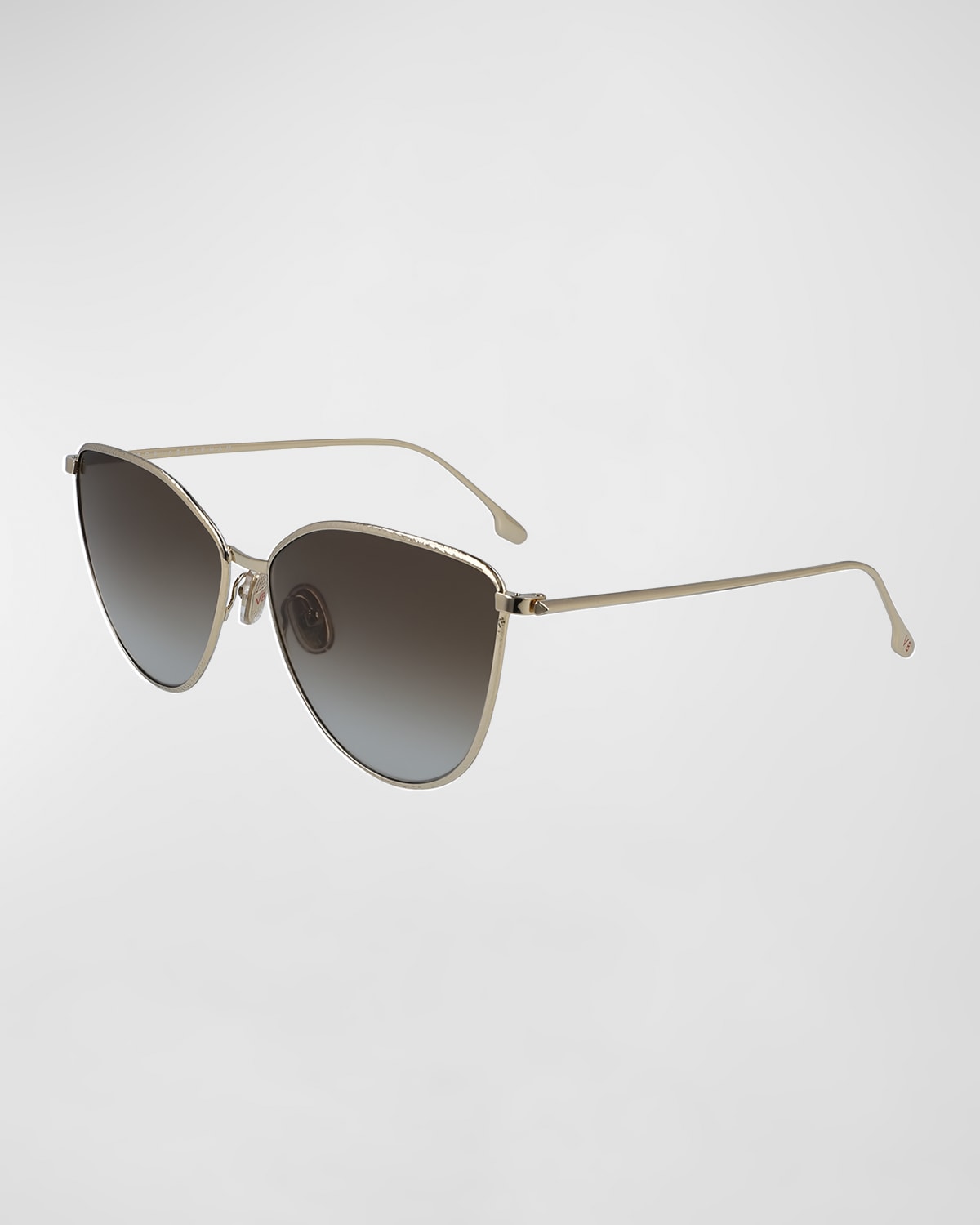 Victoria Beckham Hammered Metal Cat-Eye Sunglasses