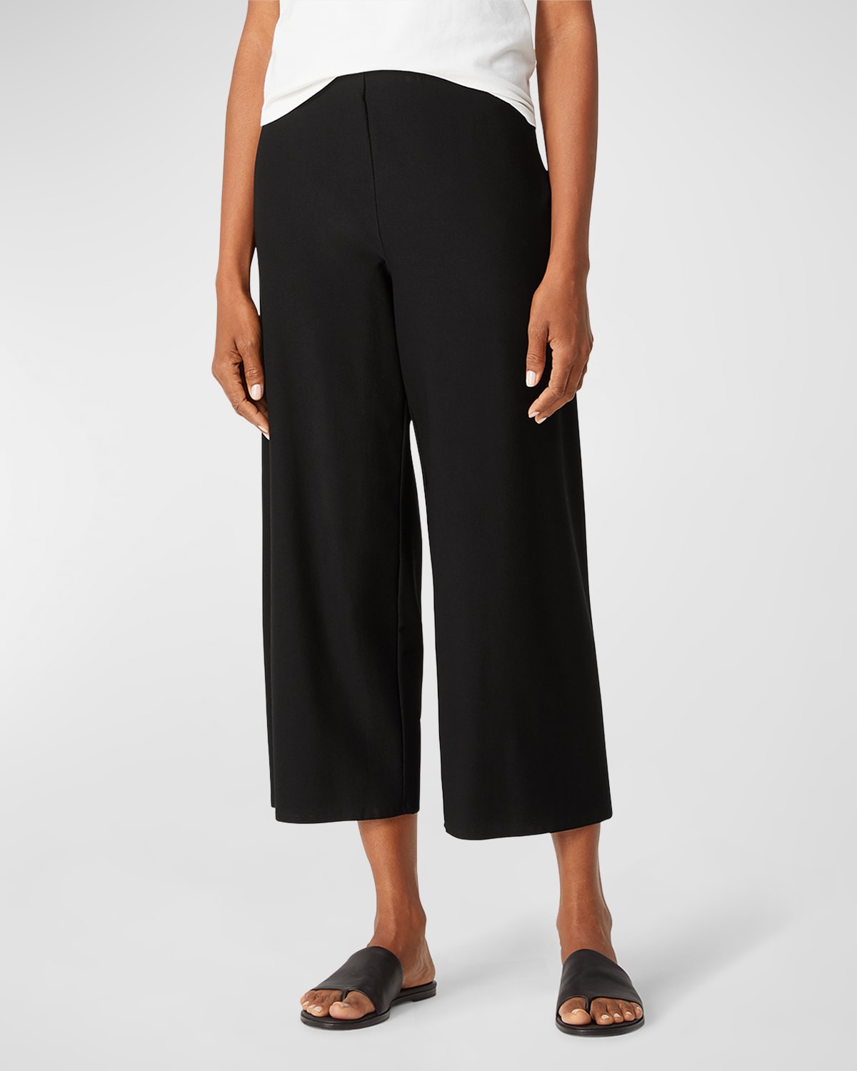 Washable Stretch Crepe Straight Pant