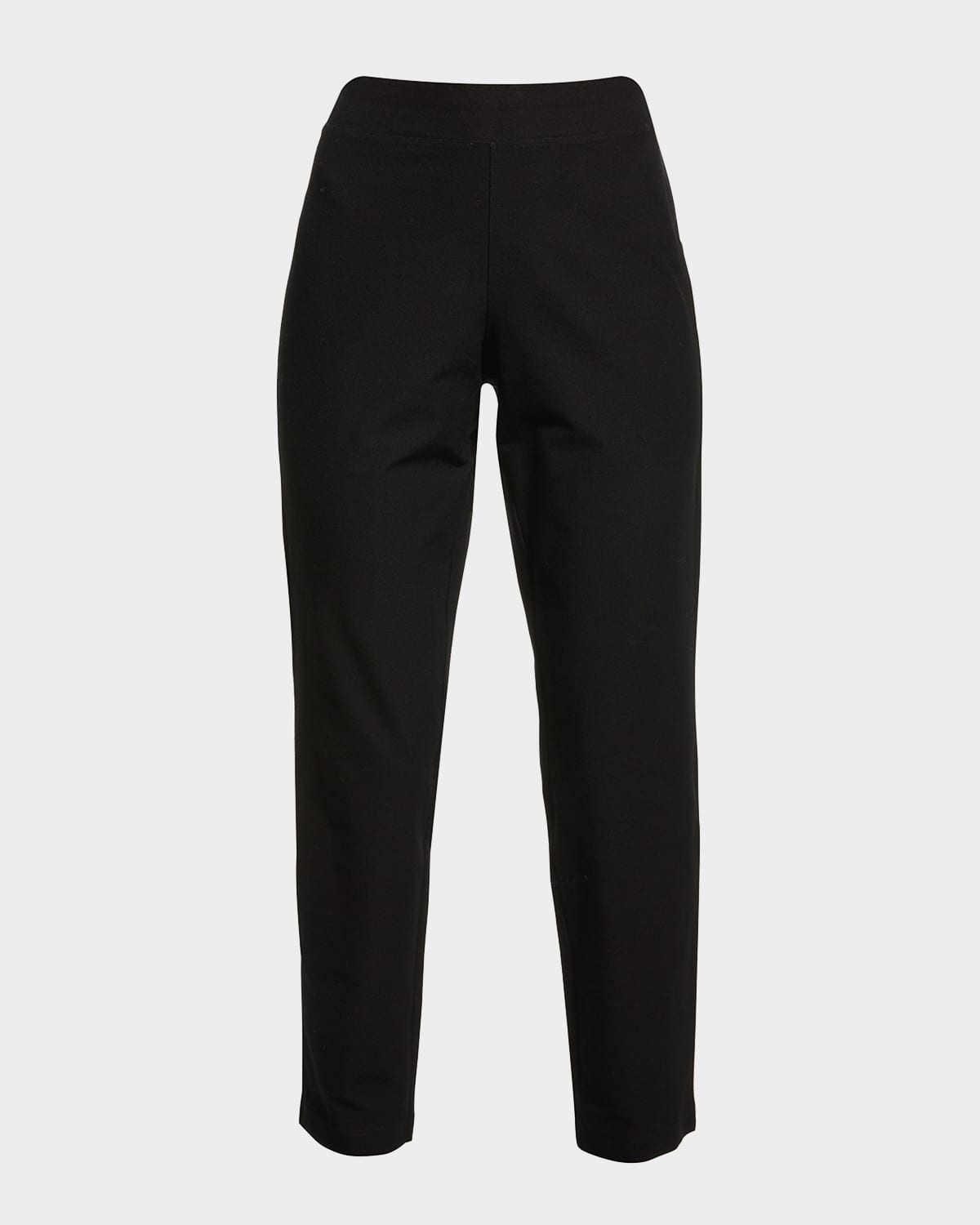 Eileen Fisher Petite Washable Stretch Crepe Slim Ankle Pants In Black