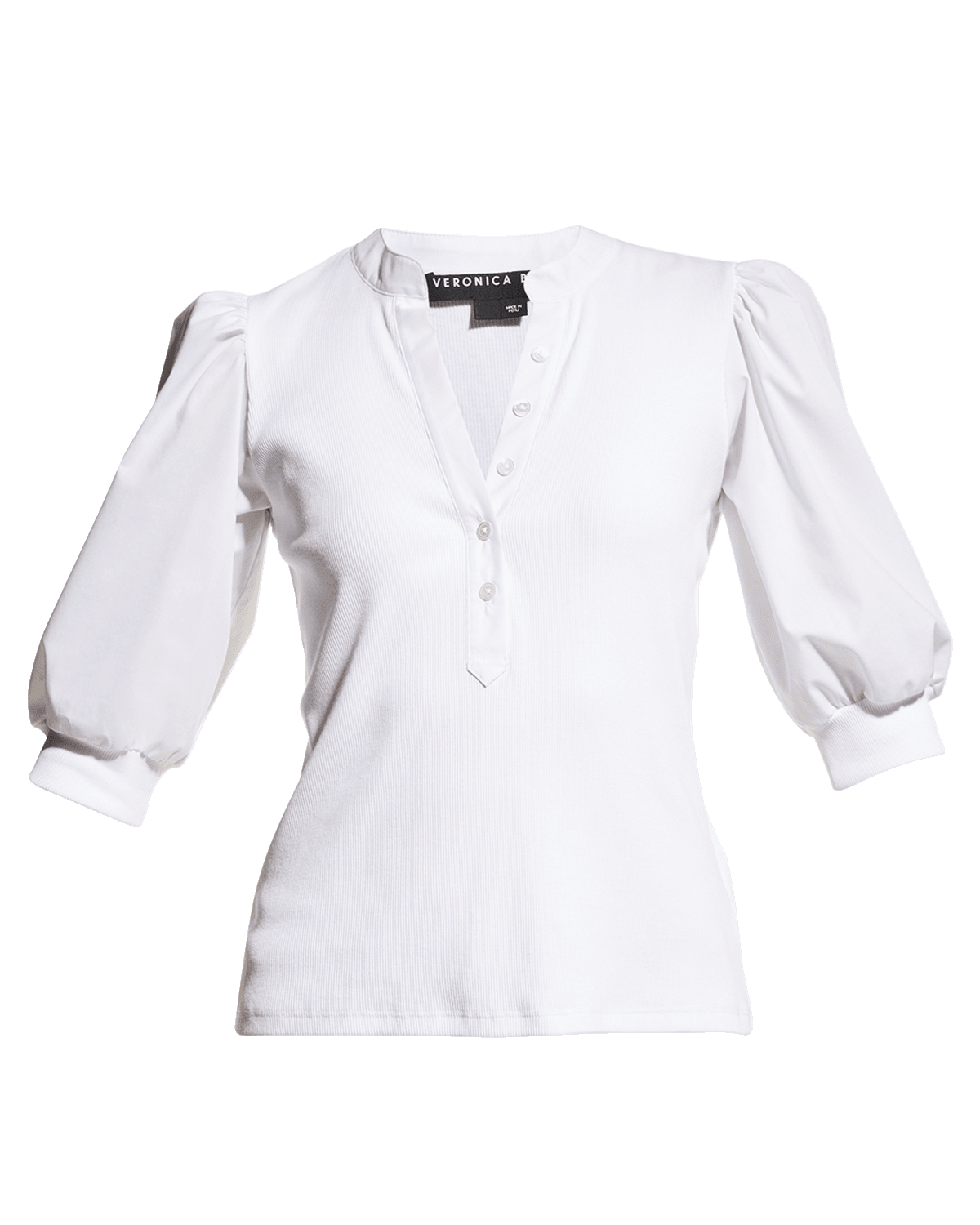 Veronica Beard Jeans Coralee Puff-Sleeve Top