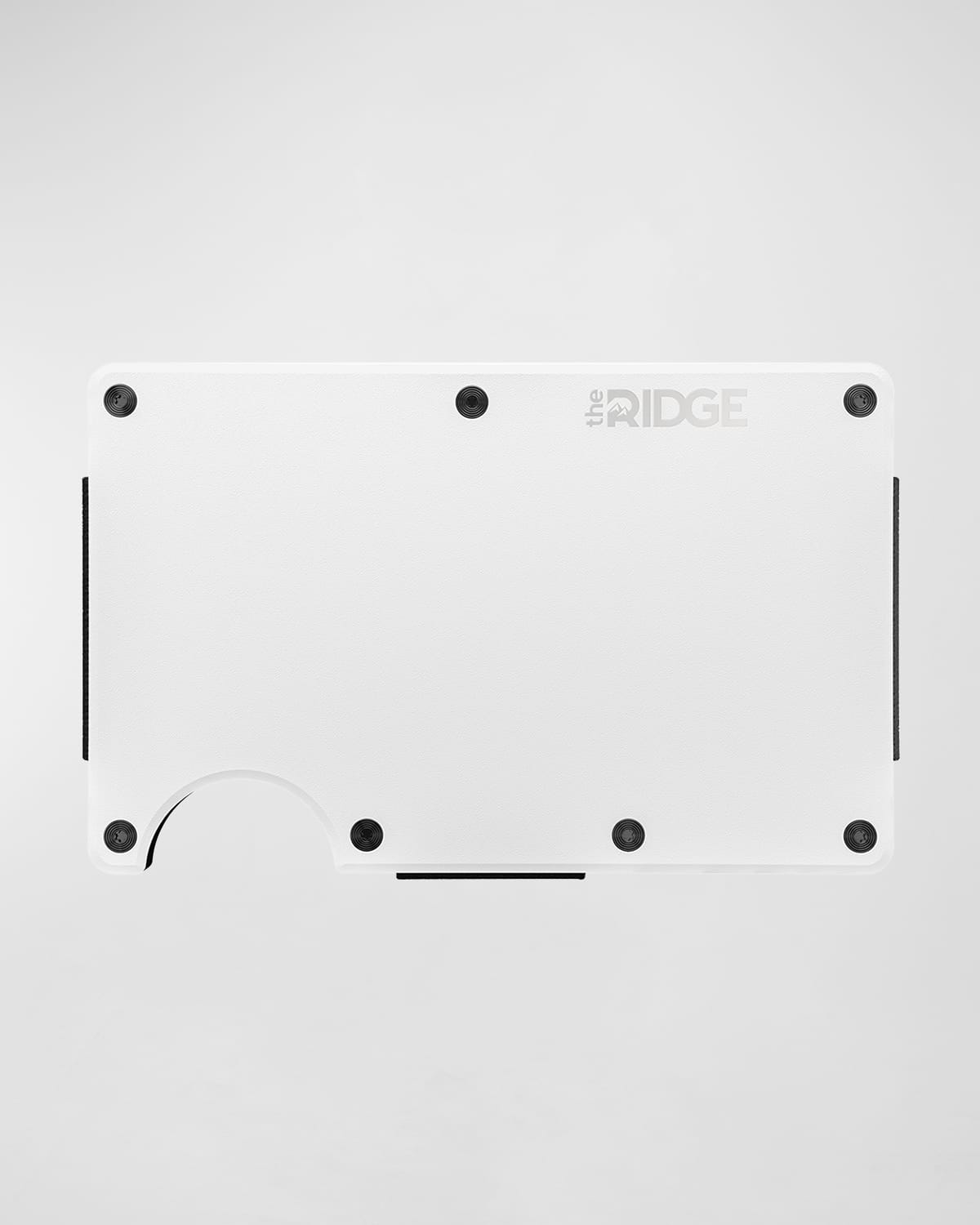 The Ridge Men's RFID Money Clip Metal Wallet, White