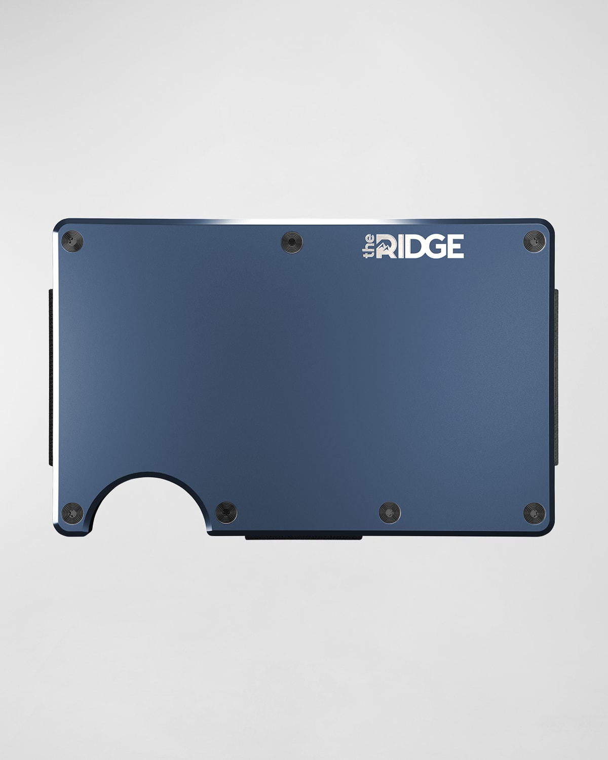 The Ridge Men's RFID Money Clip Metal Wallet, Navy