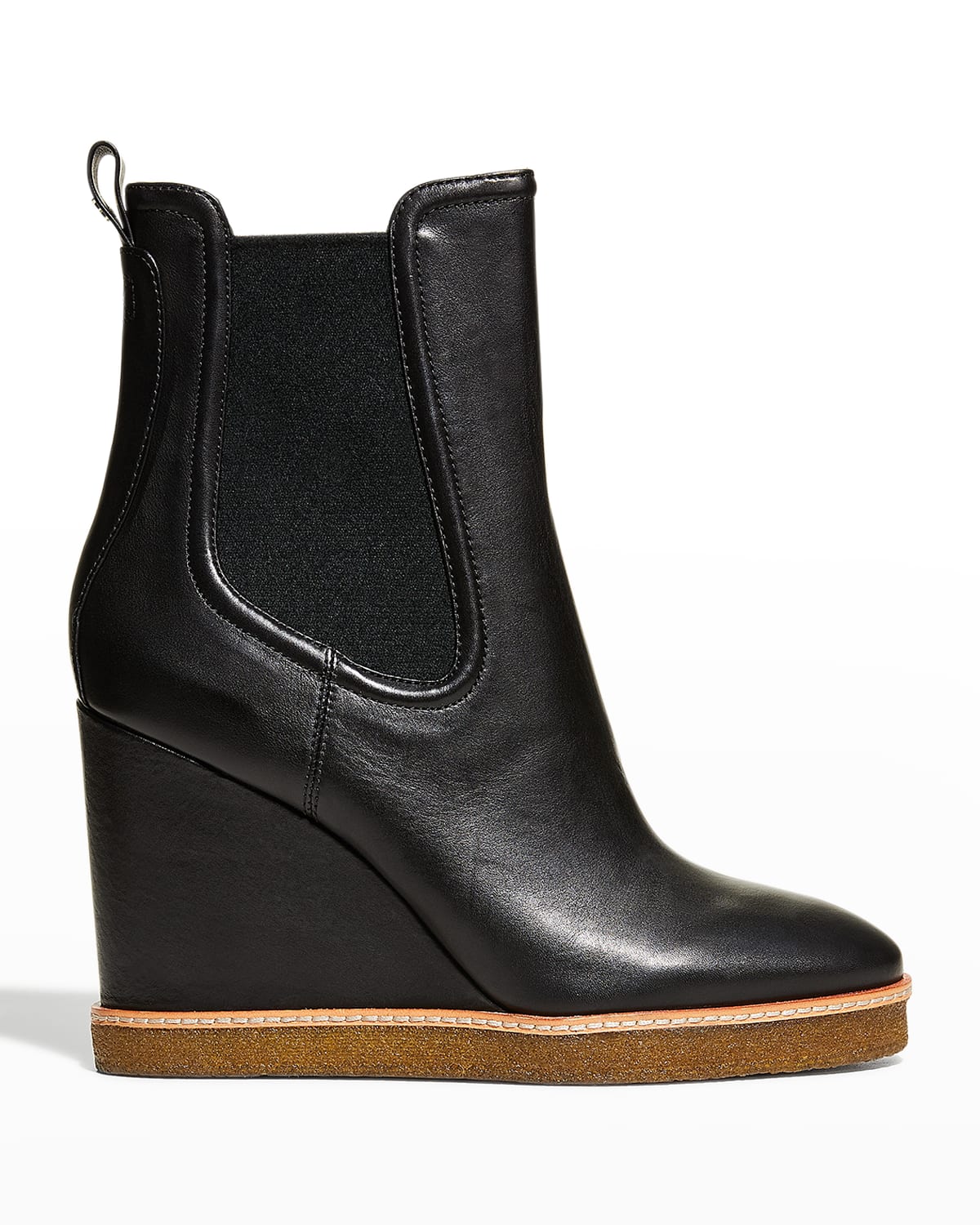 rubber sole wedge boots