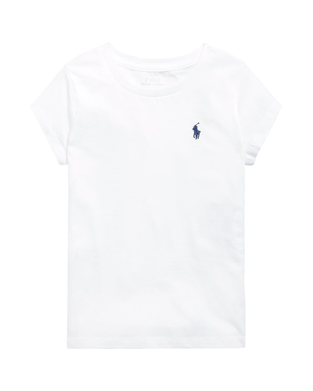 Polo Ralph Lauren Big Girls Cotton Jersey Short Sleeve T-shirt - White