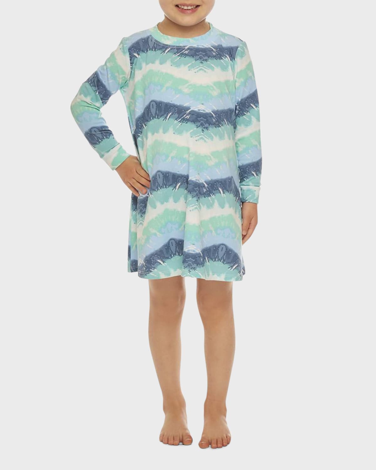 Lovey&Grink Girl's Tie-Dye Lounge Dress, Size XS-L