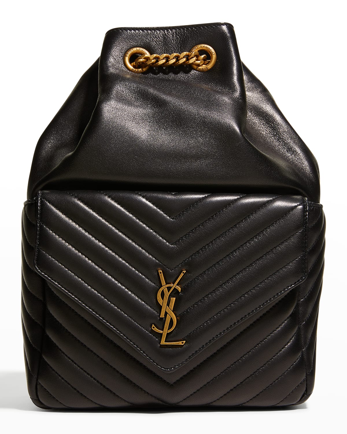 Saint Laurent Quilted Lambskin Ysl Backpack Bag In Nero | ModeSens