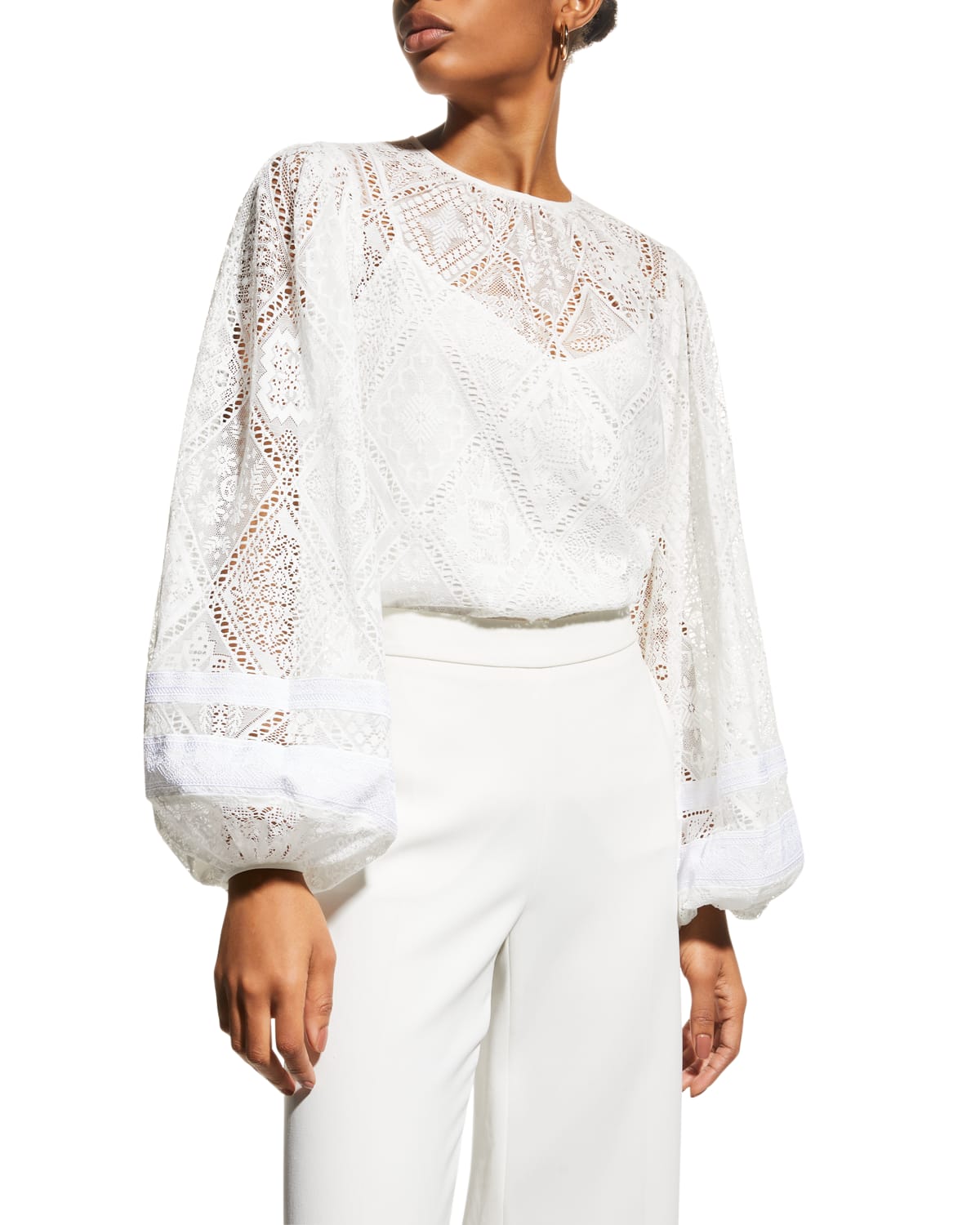 White Lace Top | Neiman Marcus