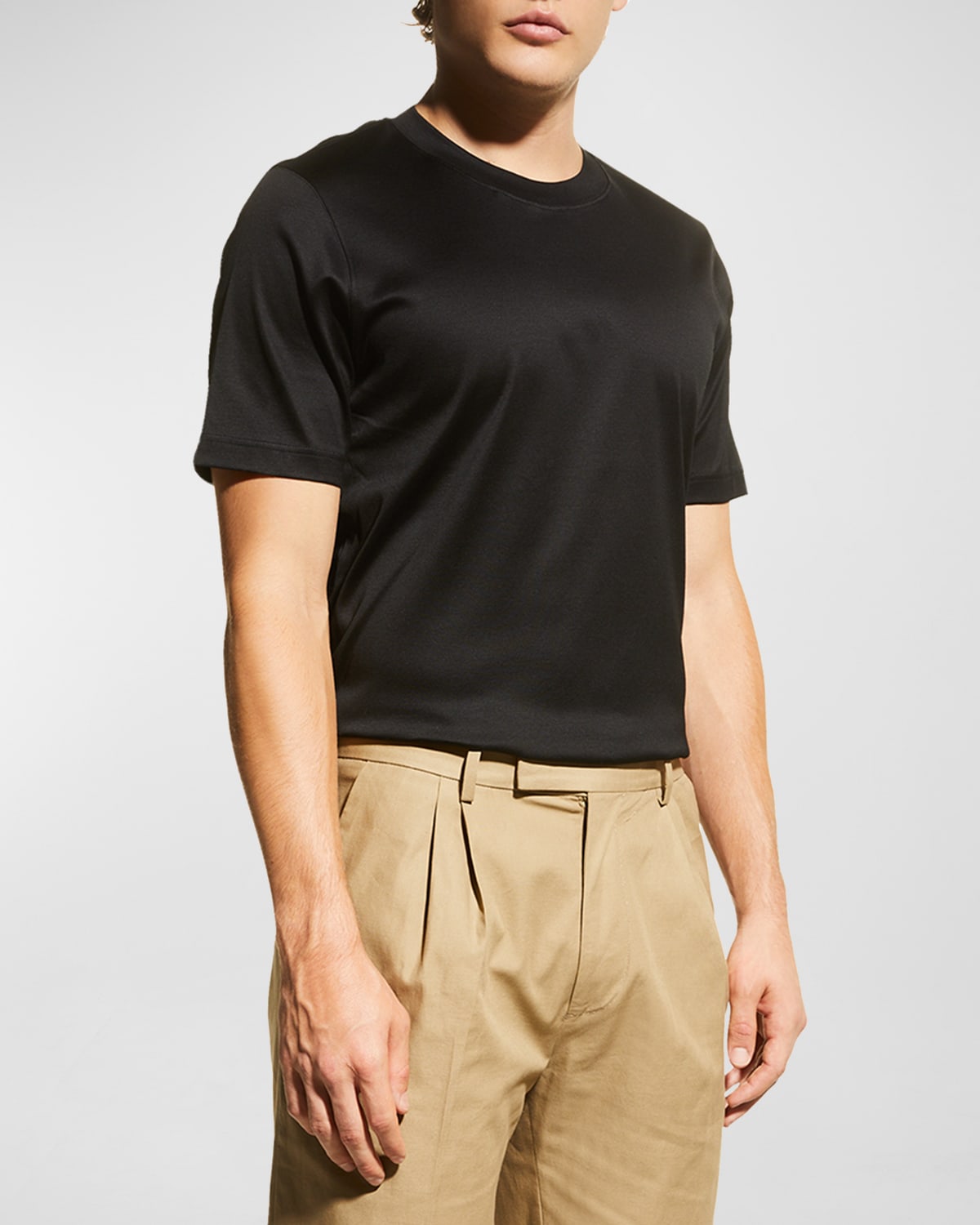 Shop Eton Men's Luxe Jersey T-shirt In Black