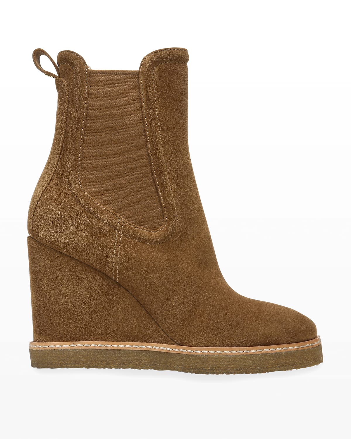 suede wedge heel boots