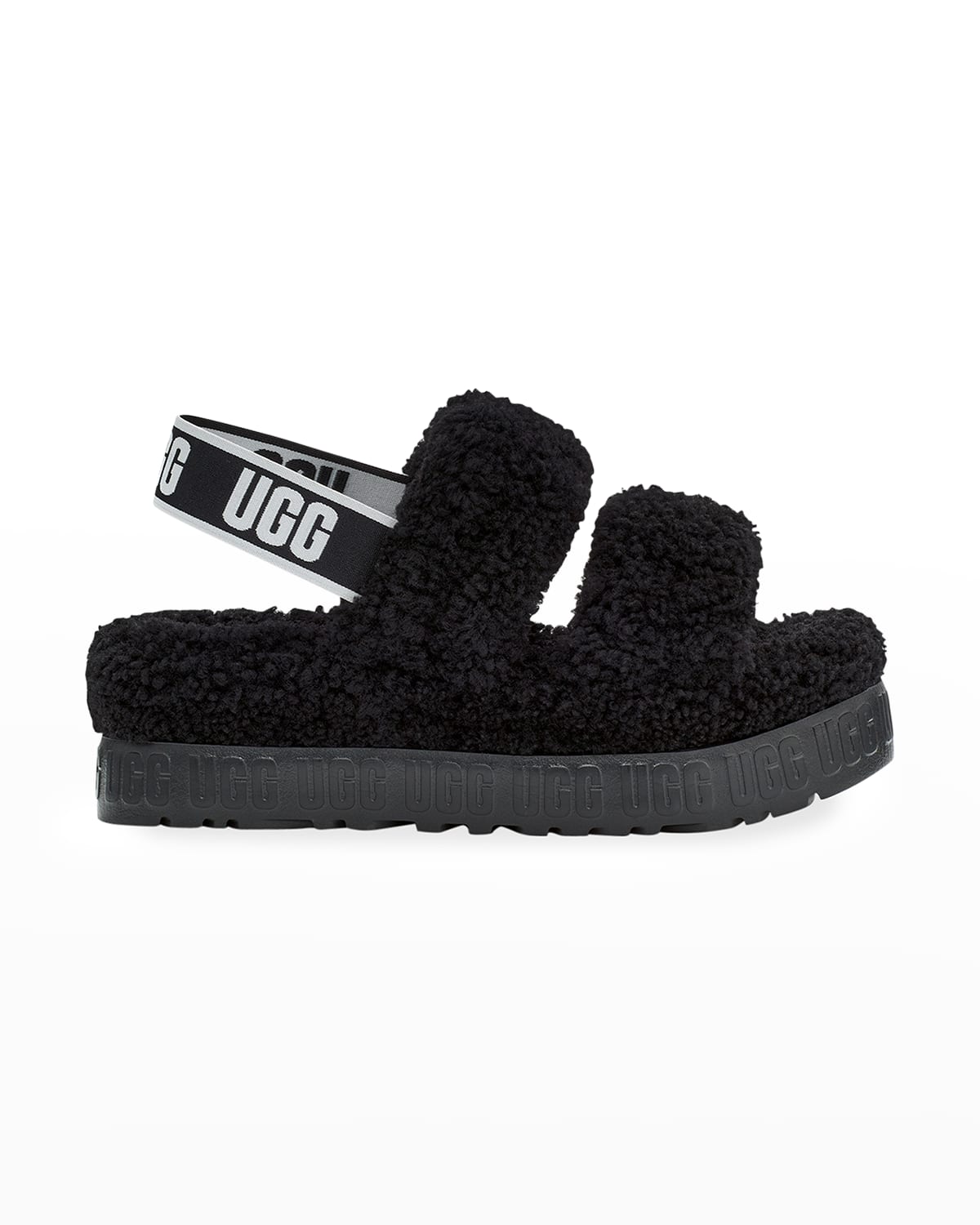 UGG Oh Fluffita Logo Slingback Slippers