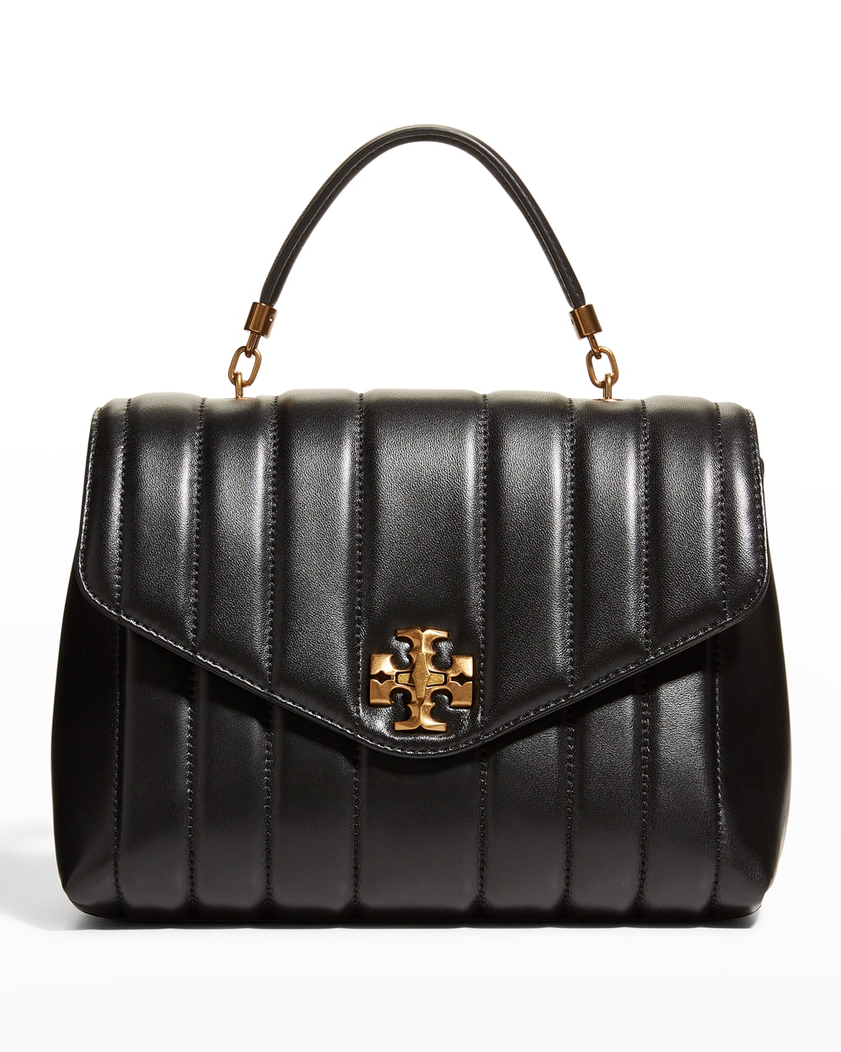 Tory Burch Kira Quilted Top-handle Satchel Bag In Black | ModeSens