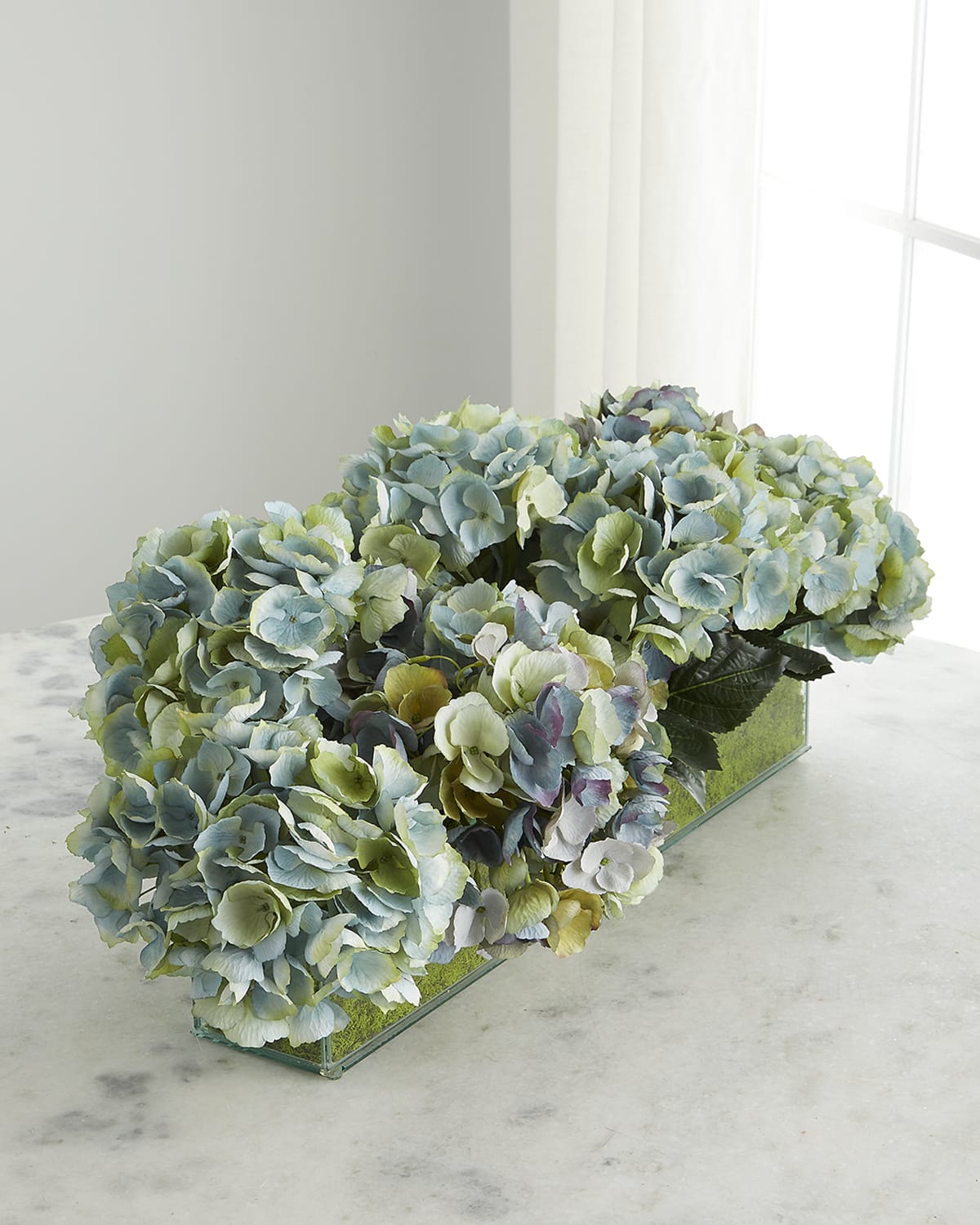 T & C Floral Company Faux Floral Hydrangeas in Glass Box | Thumbnail 4