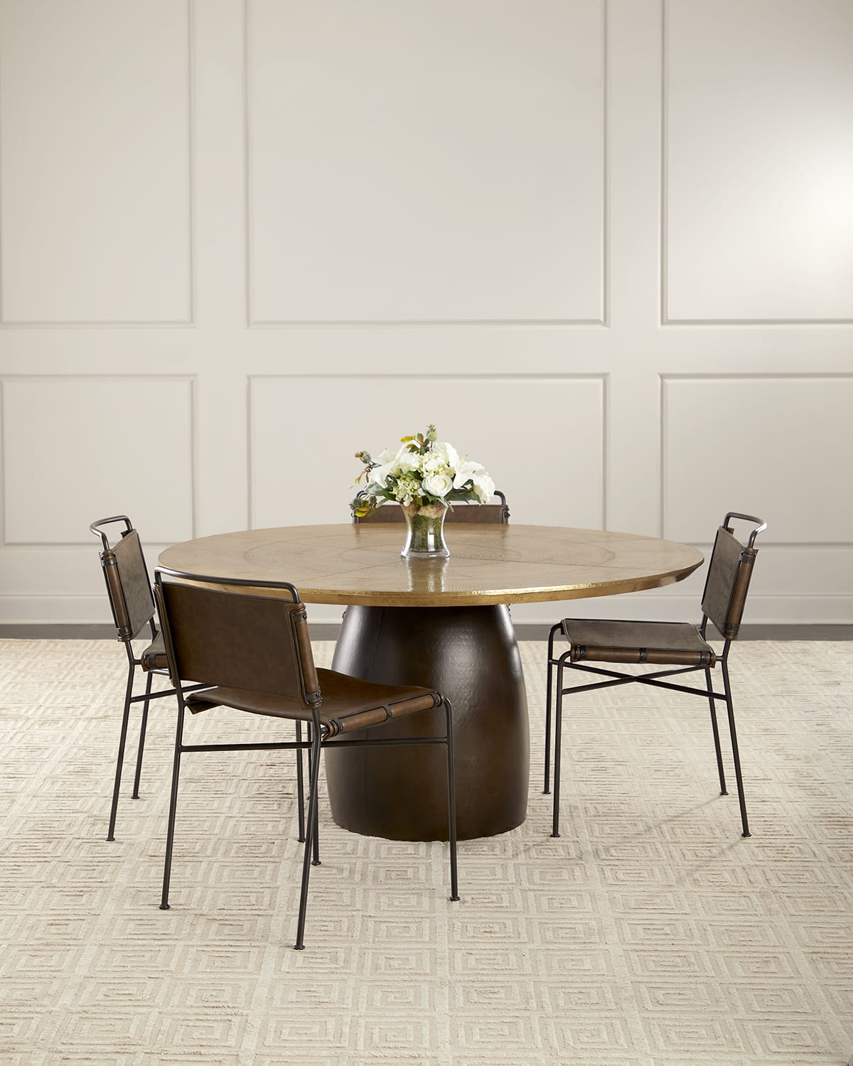 Cynthia Round Cutout Dining Table Neiman Marcus