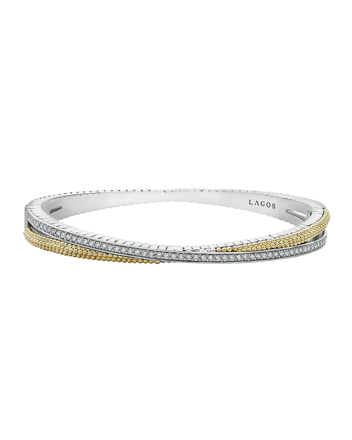 LAGOS Caviar Lux Diamond Bangle, Size M