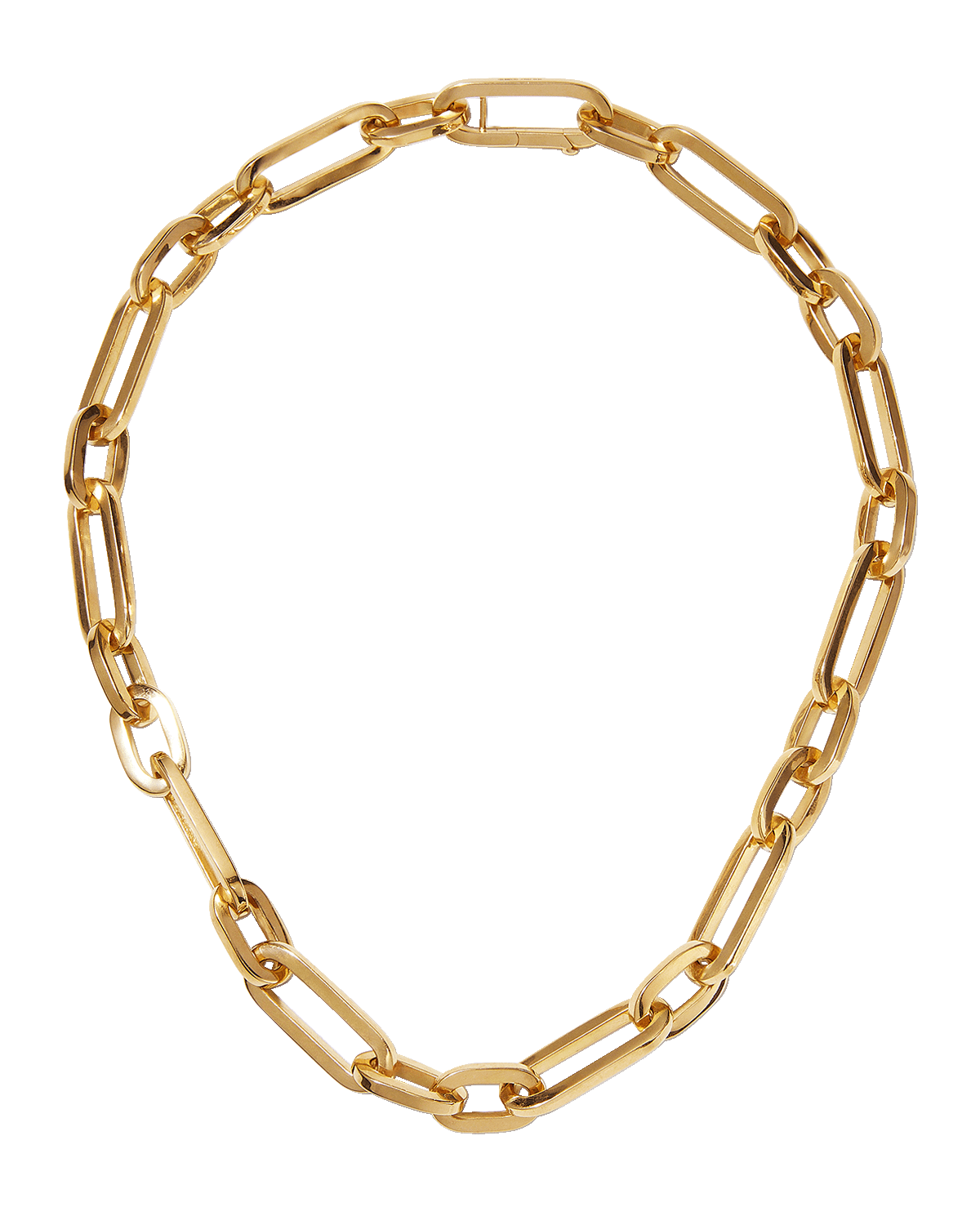 Roberto Coin Yellow Gold Paperclip Collar Necklace