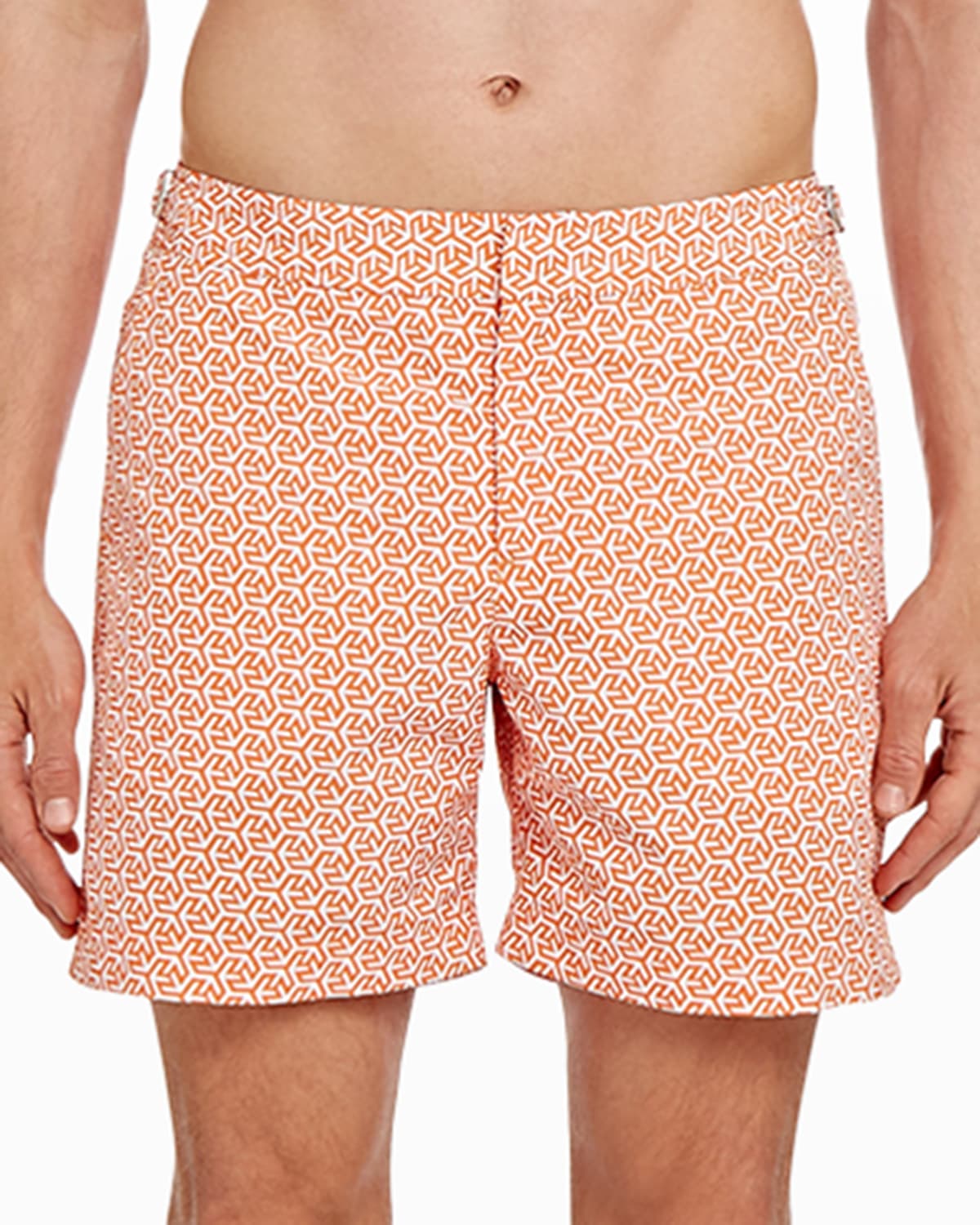 Orlebar Brown Men's Bulldog TapeStripe Swim Trunks Neiman Marcus